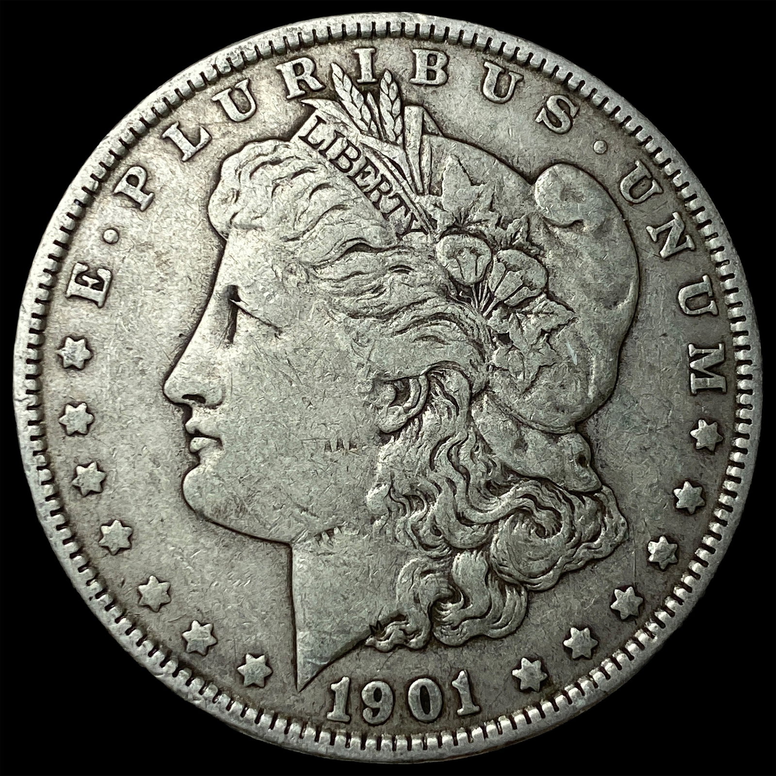 1901 Silver Morgan Dollar ABOUT UNCIRCULATED: 1901 Silver Morgan Dollar ABOUT UNCIRCULATED