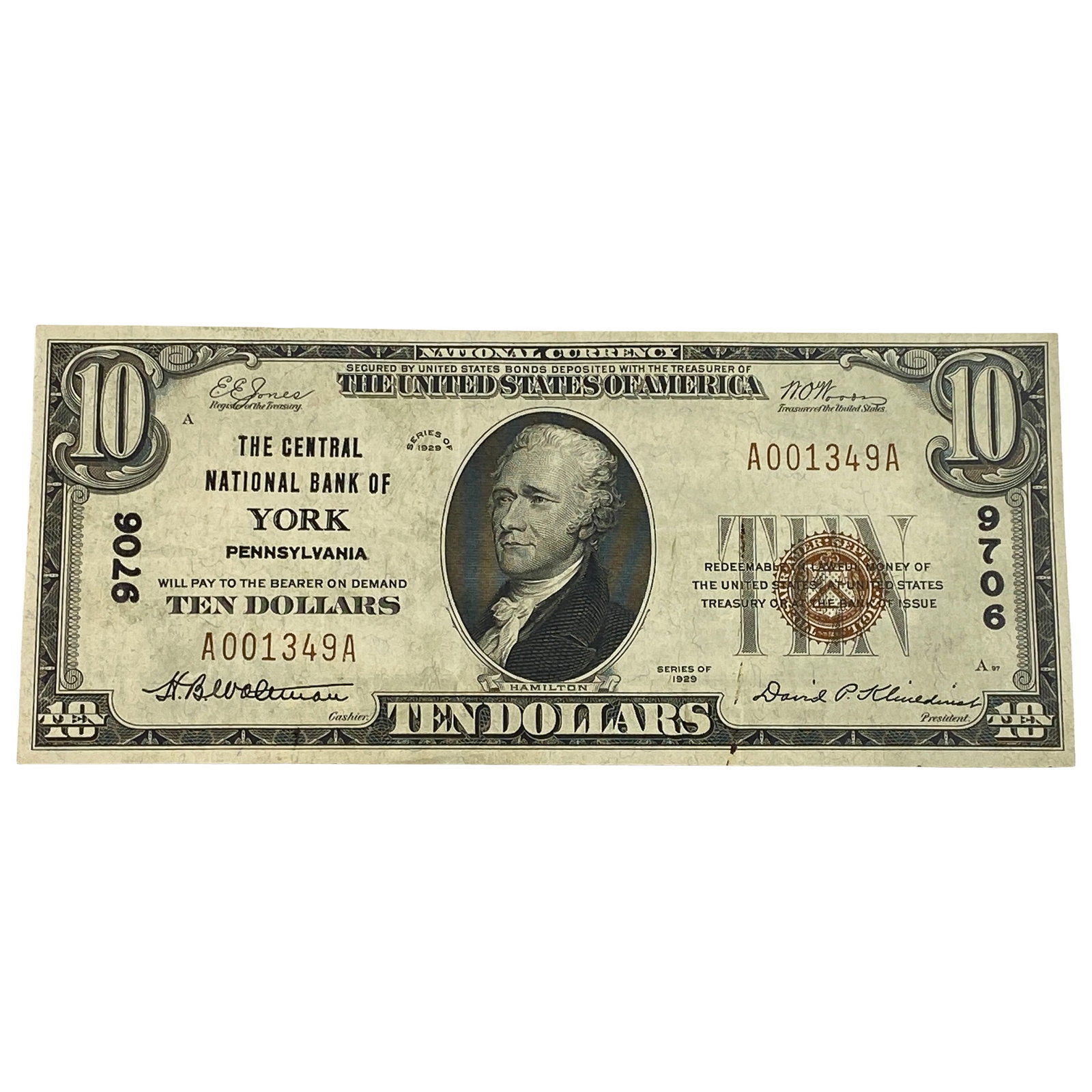 1929 $10 York Pennsylvania (1 of 2)