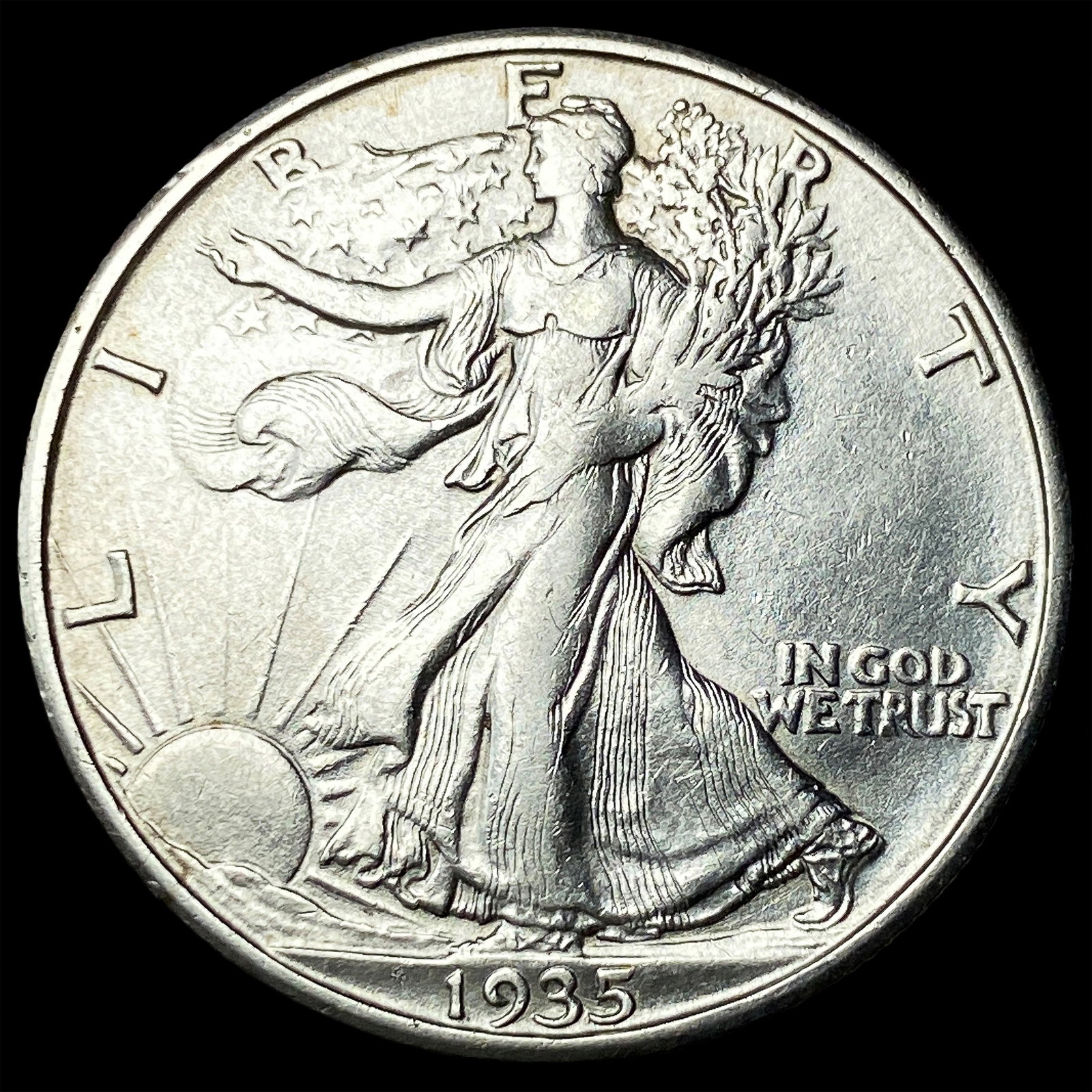 1935-D Walking Liberty Silver Half Dollar CHOICE AU (1 of 2)