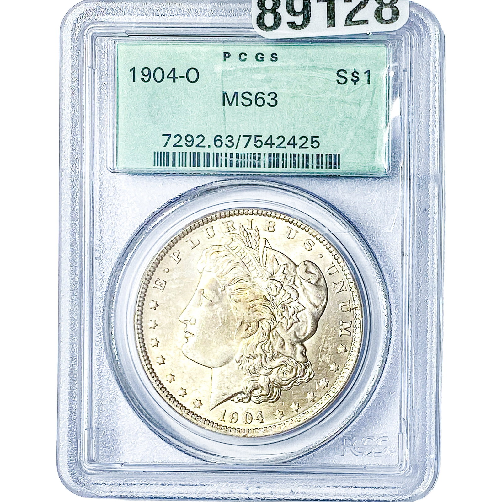 1904-O Morgan Silver Dollar PCGS MS63: 1904-O Morgan Silver Dollar PCGS MS63