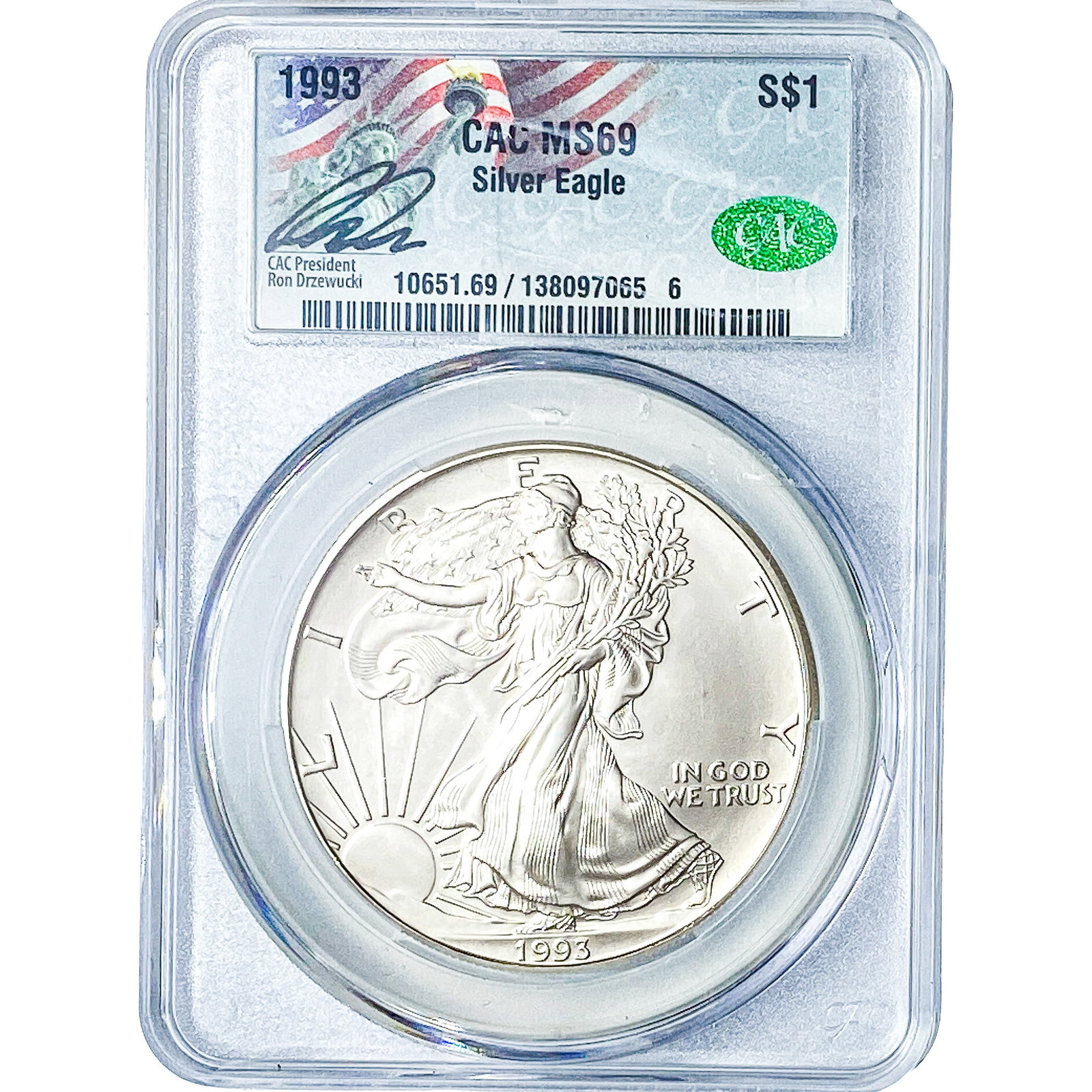 1993 Silver Eagle CAC MS69 (1 of 2)