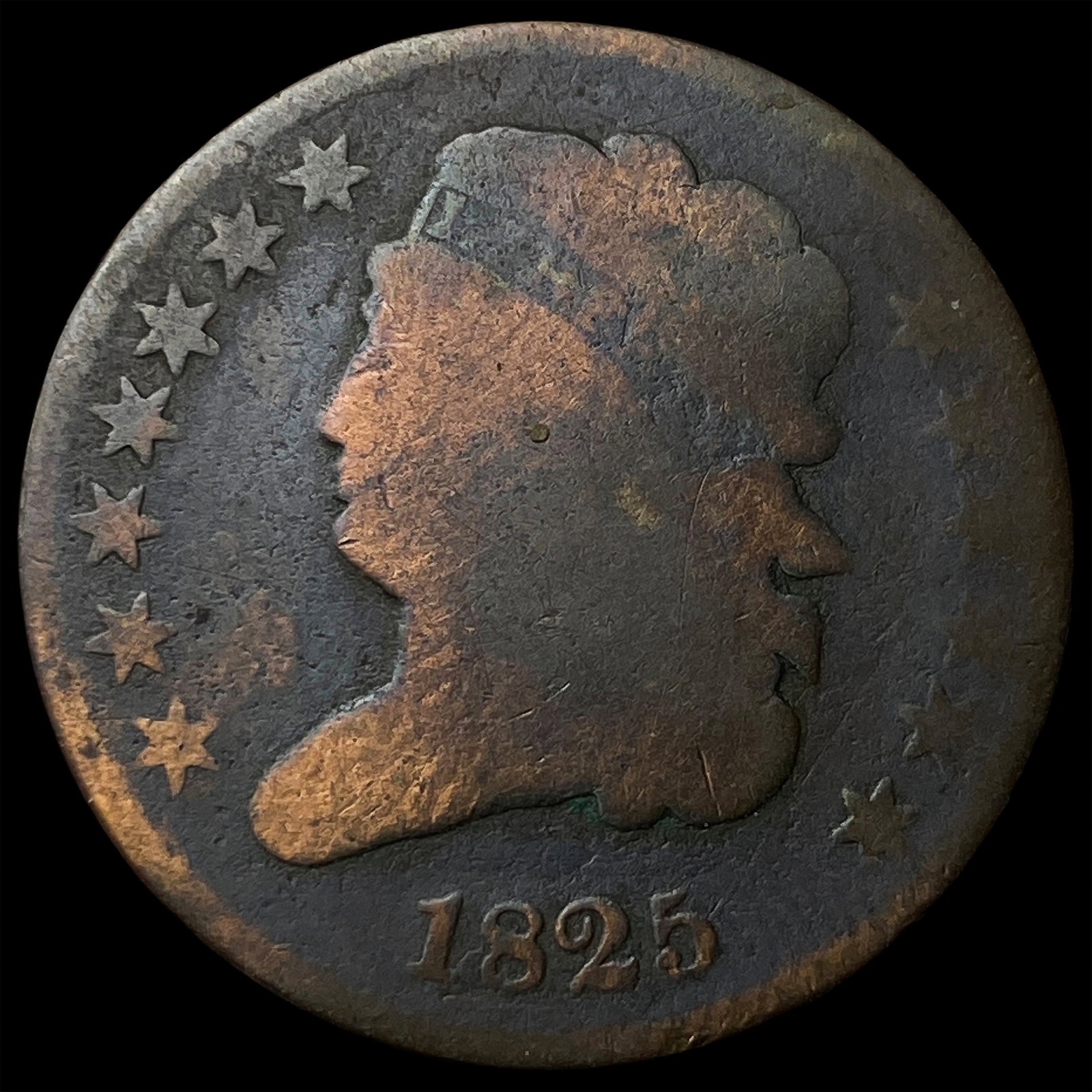 1825 Classic Head Half Cent NICELY CIRCULATED (1 of 2)