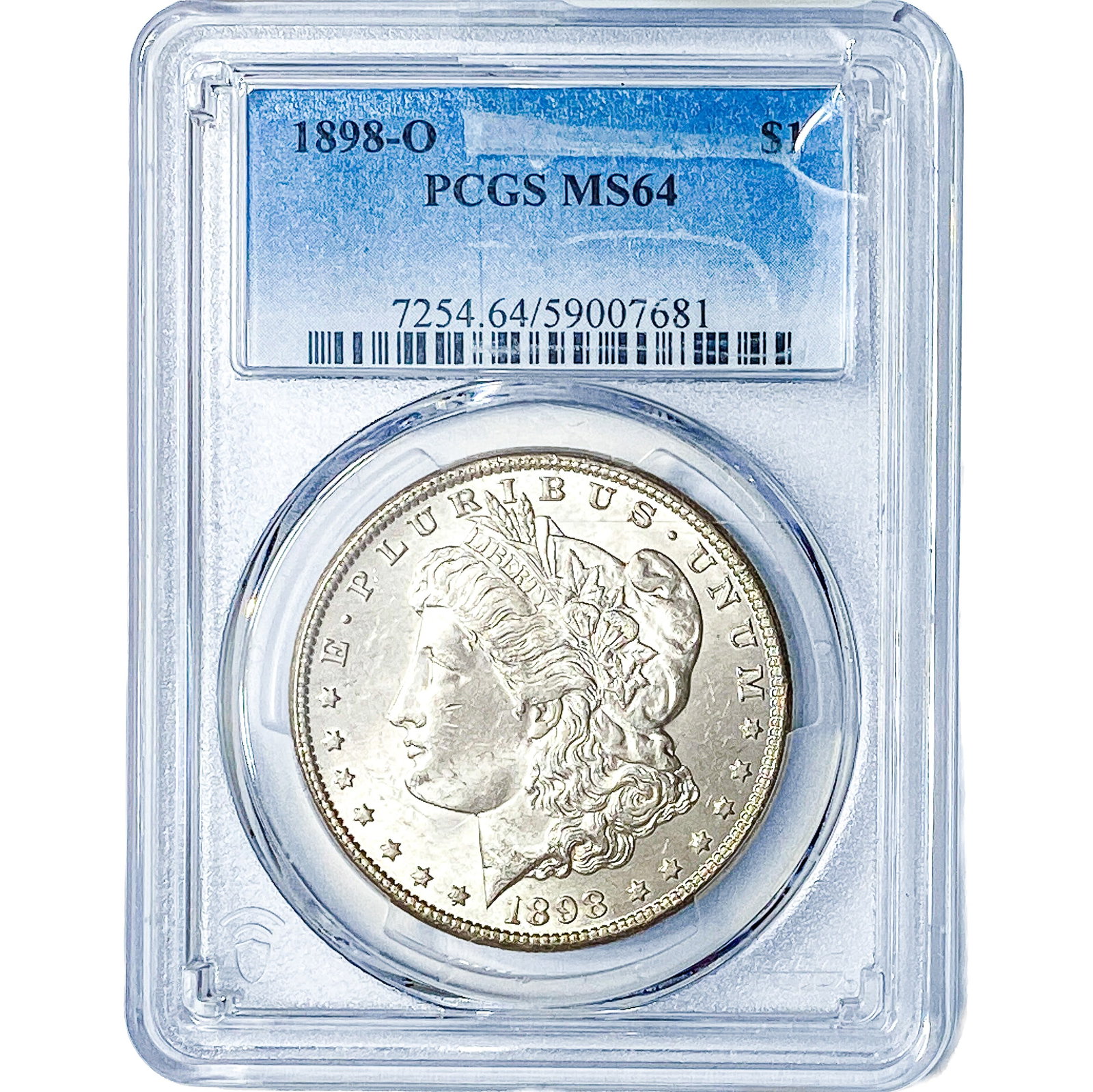 1898-O Morgan Silver Dollar PCGS MS64: 1898-O Morgan Silver Dollar PCGS MS64