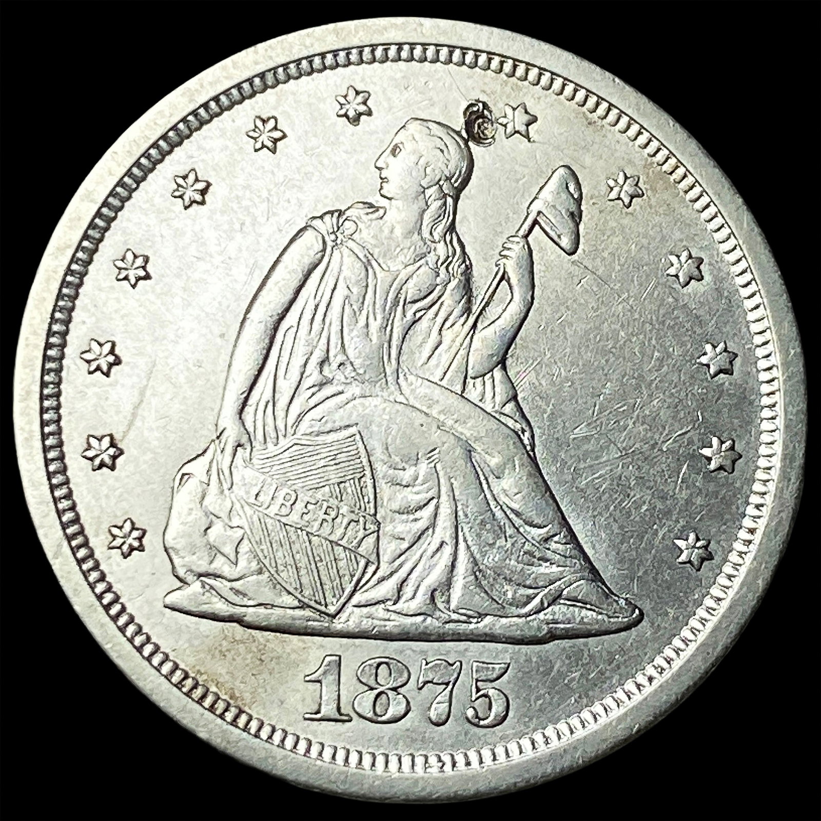 1875-S Silver Twenty Cents CHOICE AU (1 of 2)