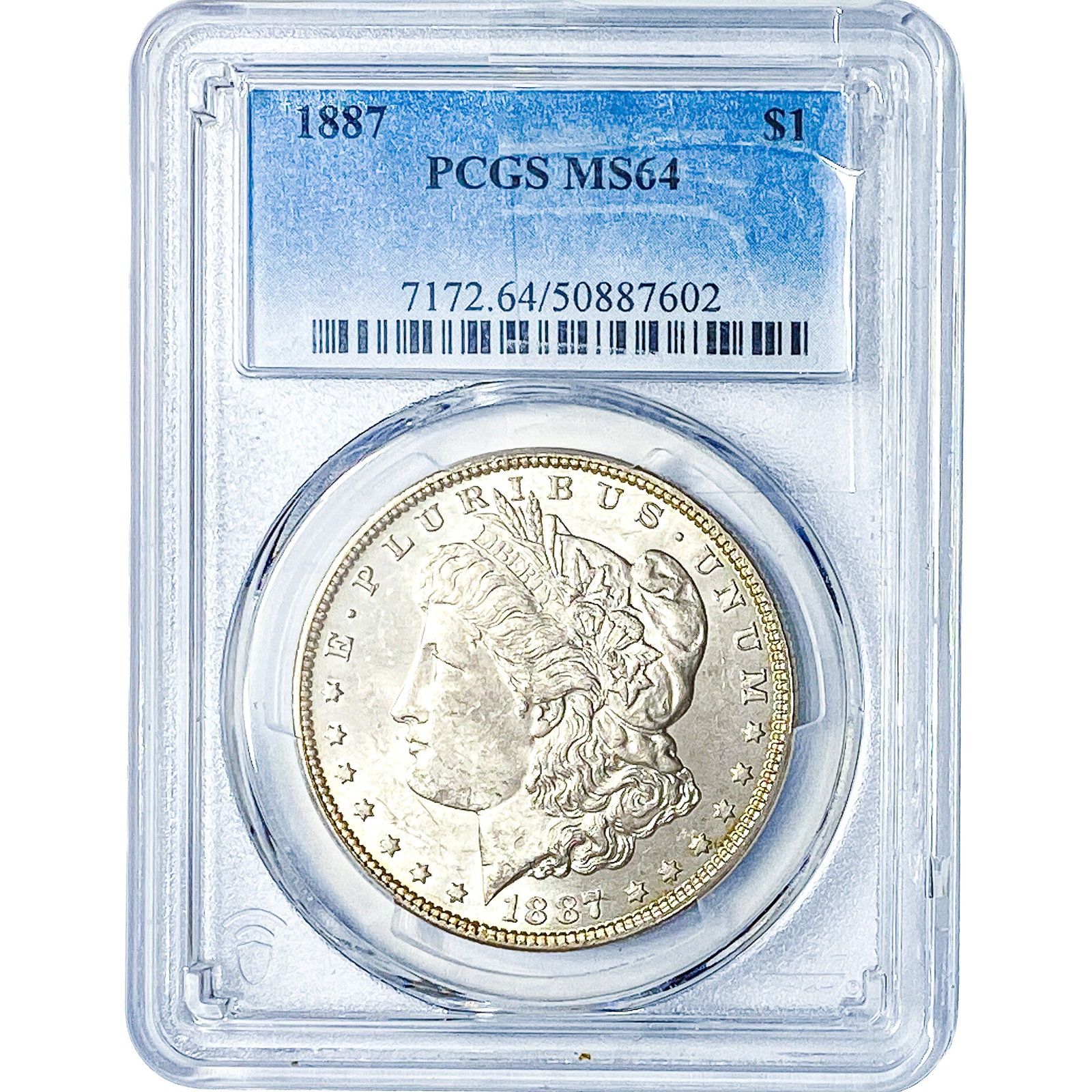 1887 Morgan Silver Dollar PCGS MS64: 1887 Morgan Silver Dollar PCGS MS64