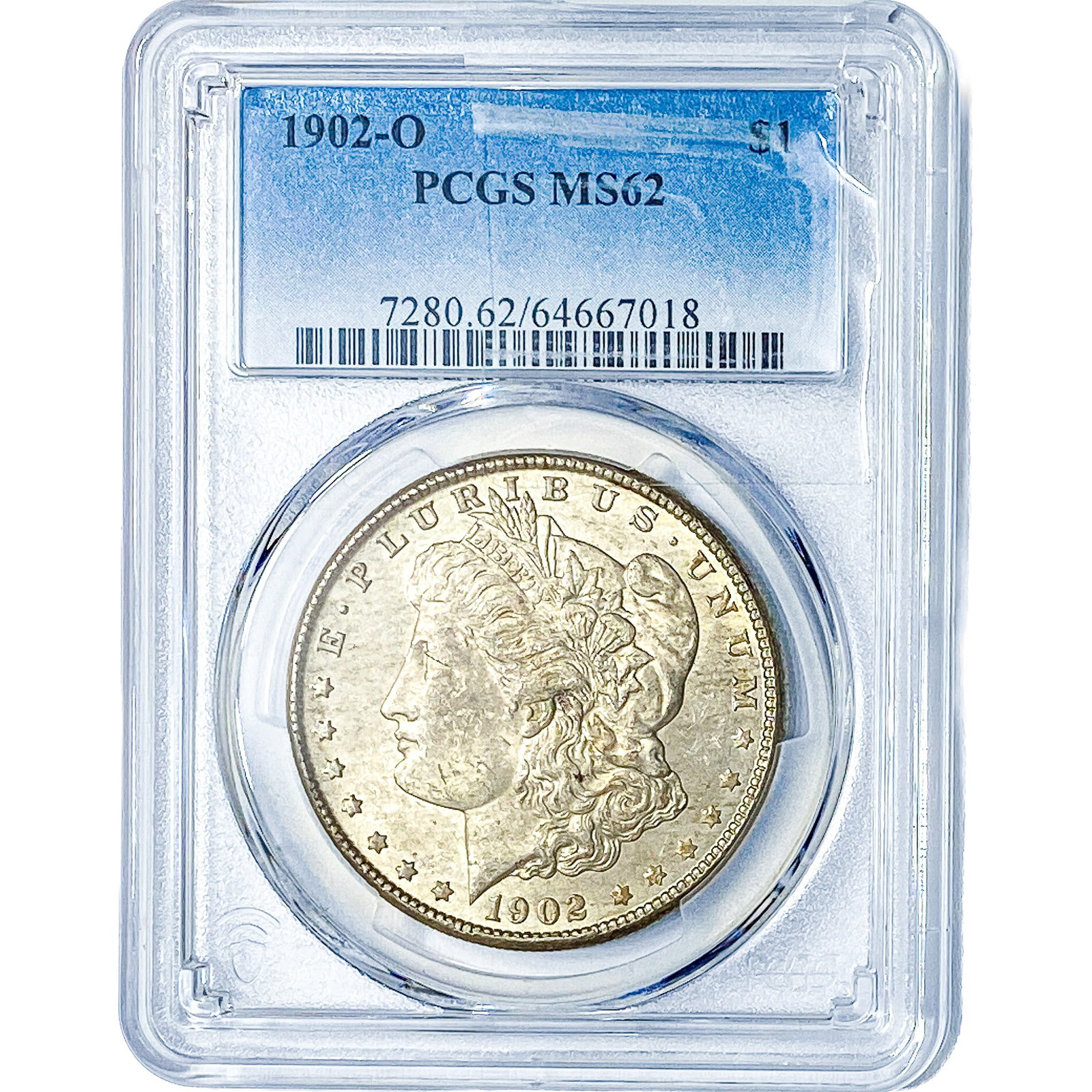 1902-O Morgan Silver Dollar PCGS MS62: 1902-O Morgan Silver Dollar PCGS MS62