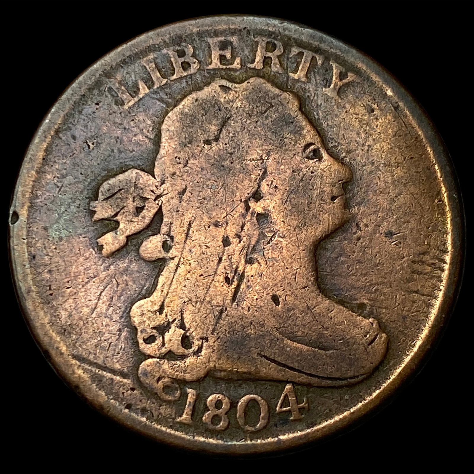 1804 Draped Bust Half Cent LIGHTLY CIRCULATED (1 of 2)