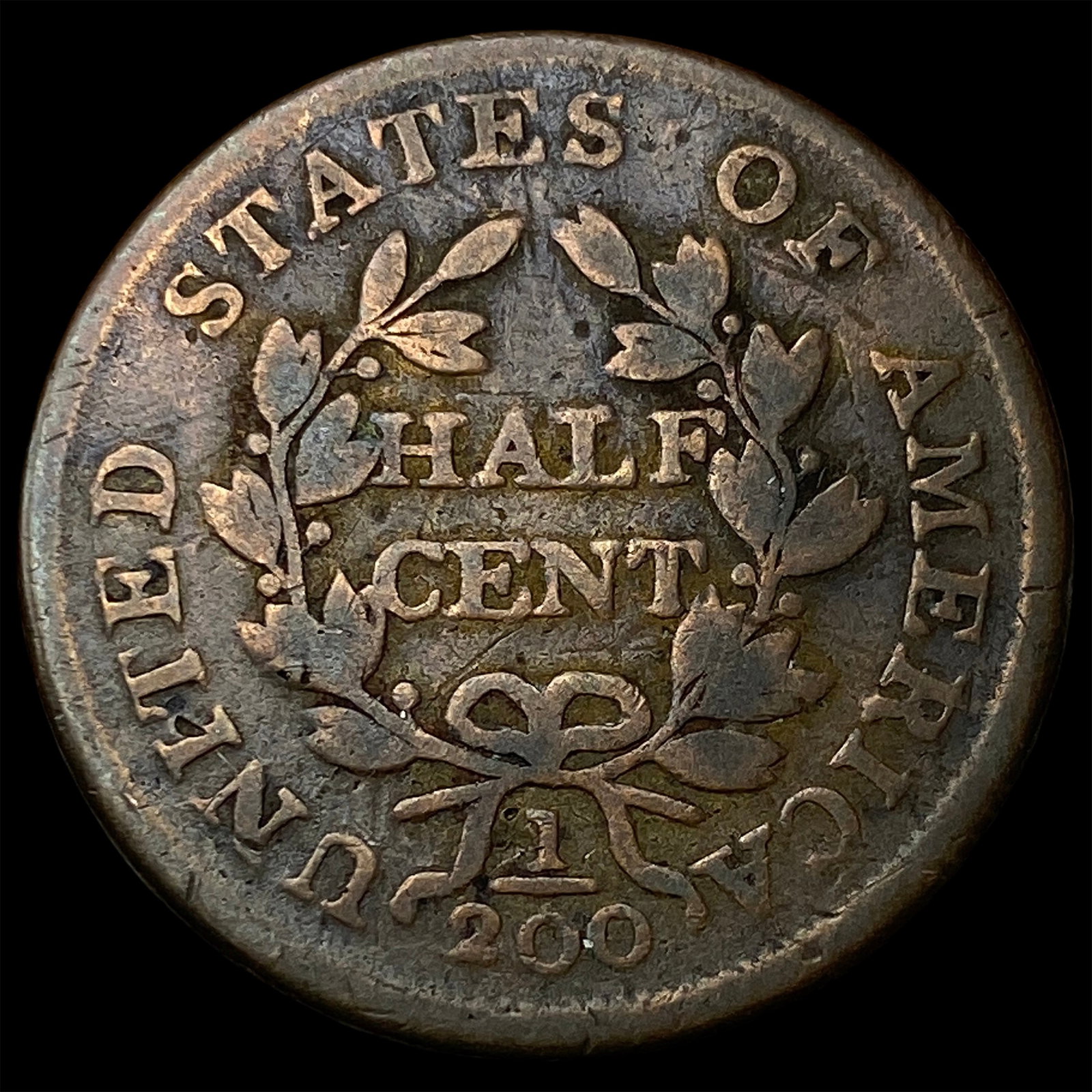 1804 Draped Bust Half Cent LIGHTLY CIRCULATED - 2