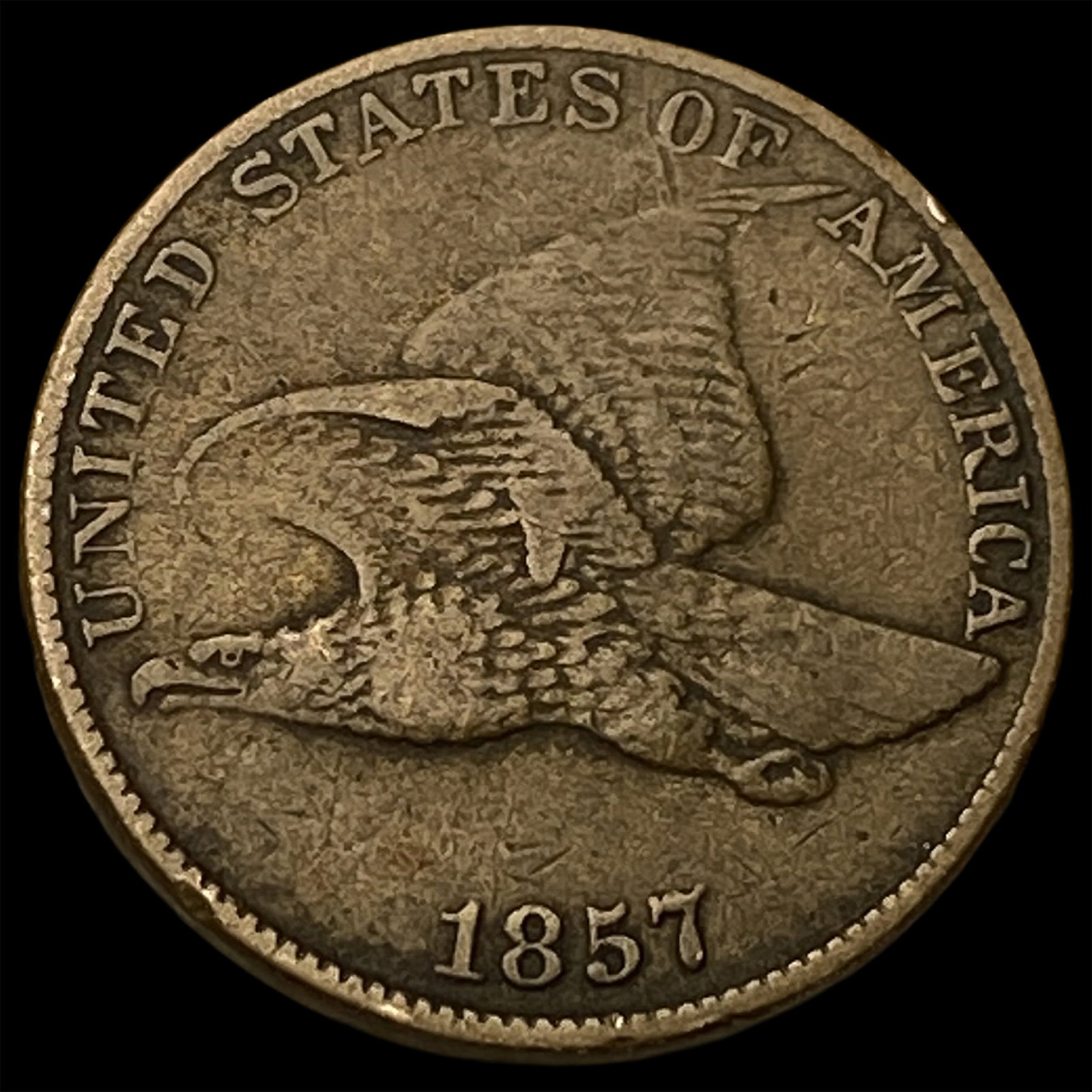 1857 Flying Eagle Cent ABOUT UNCIRCULATED: 1857 Flying Eagle Cent ABOUT UNCIRCULATED