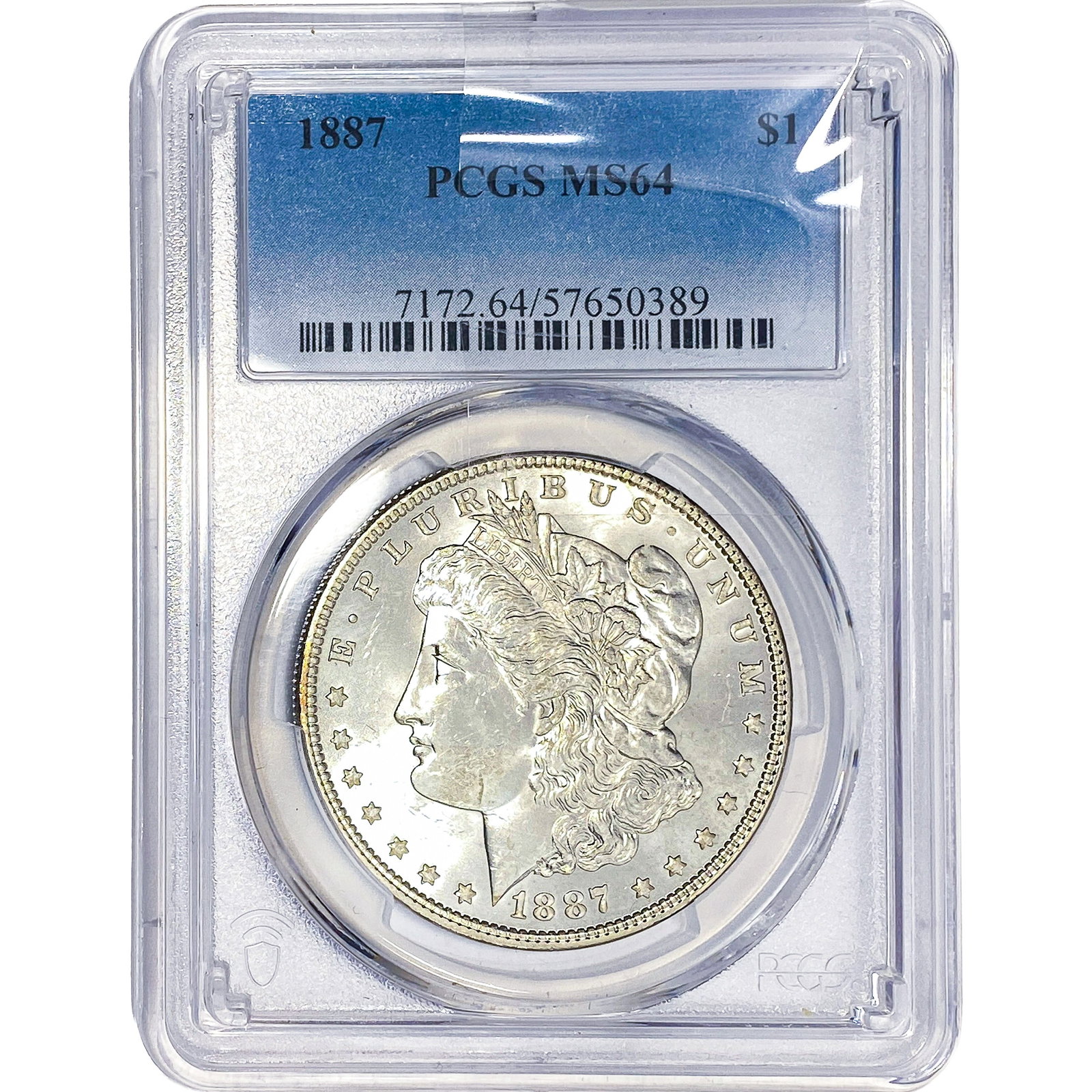 1887 Morgan Silver Dollar PCGS MS64: 1887 Morgan Silver Dollar PCGS MS64