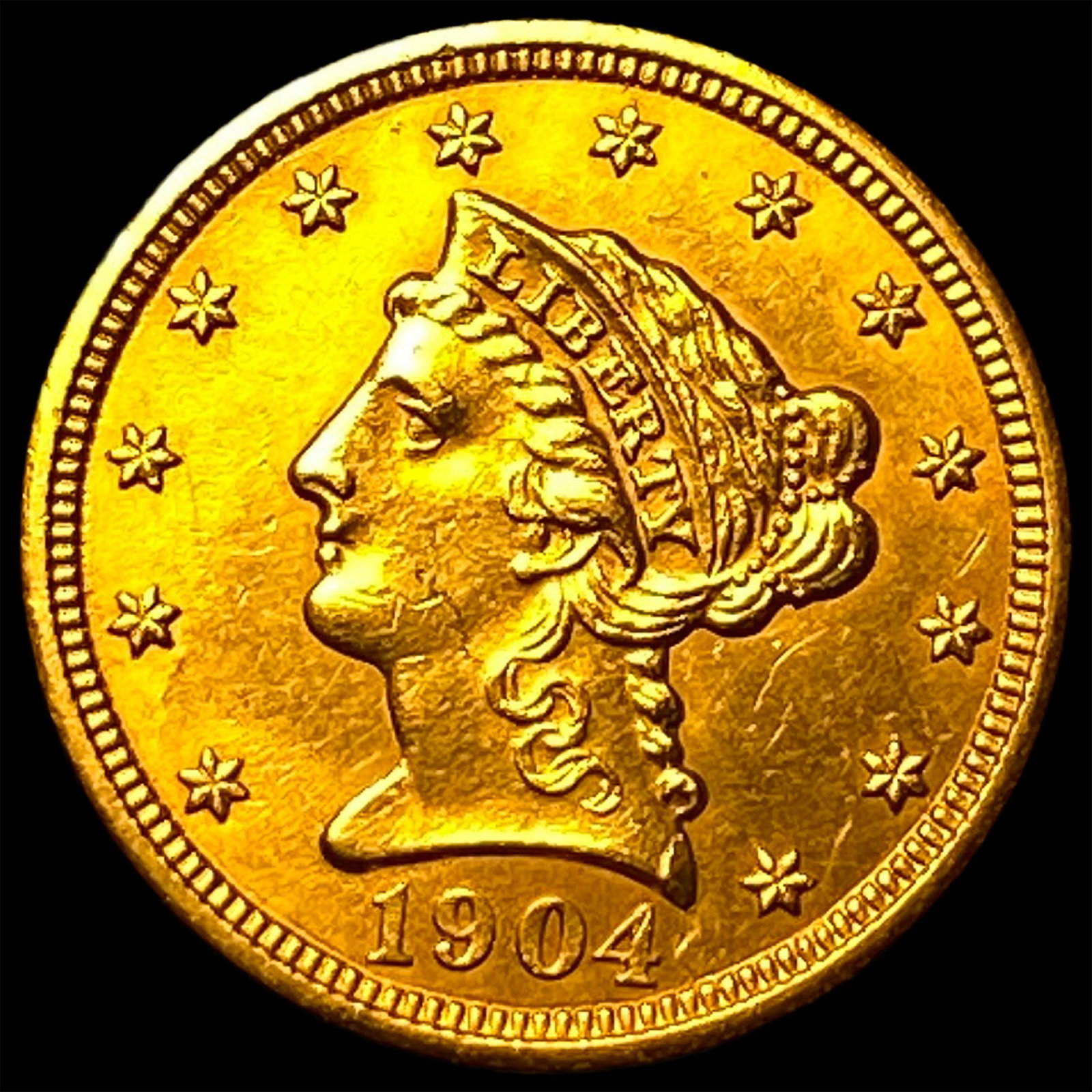 1904 Liberty Head Gold Quarter Eagle $2.50 HIGH GRADE: 1904 Liberty Head Gold Quarter Eagle $2.50 HIGH GRADE