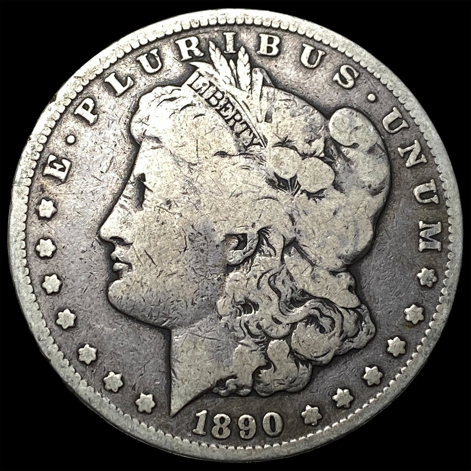 1890-CC Silver Morgan Dollar LIGHTLY CIRCULATED: 1890-CC Silver Morgan Dollar LIGHTLY CIRCULATED
