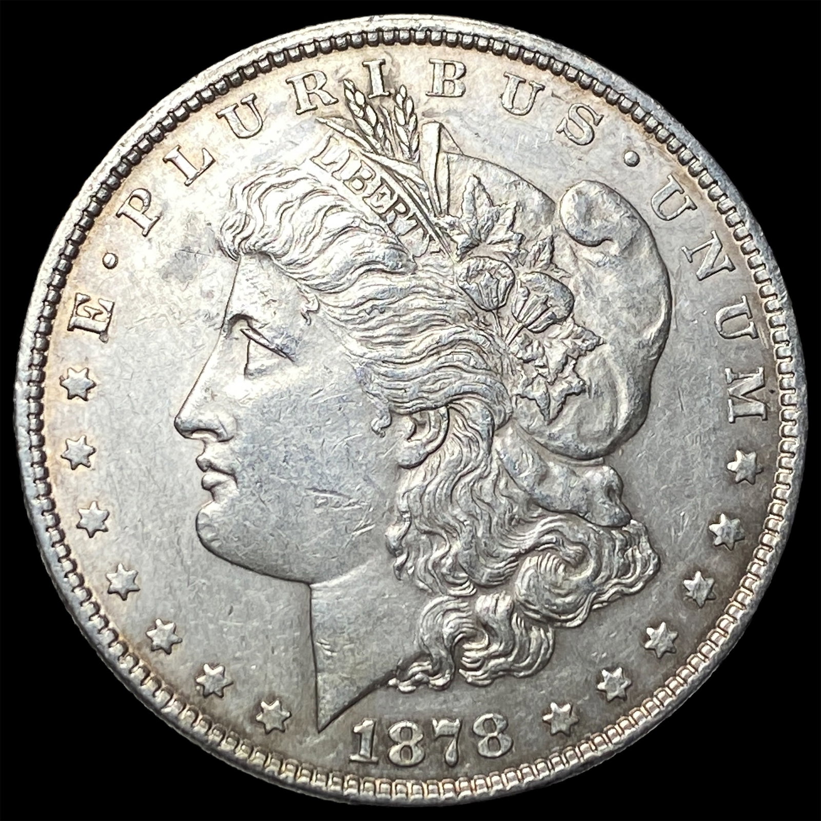 1878-S Silver Morgan Dollar CHOICE AU: 1878-S Silver Morgan Dollar CHOICE AU