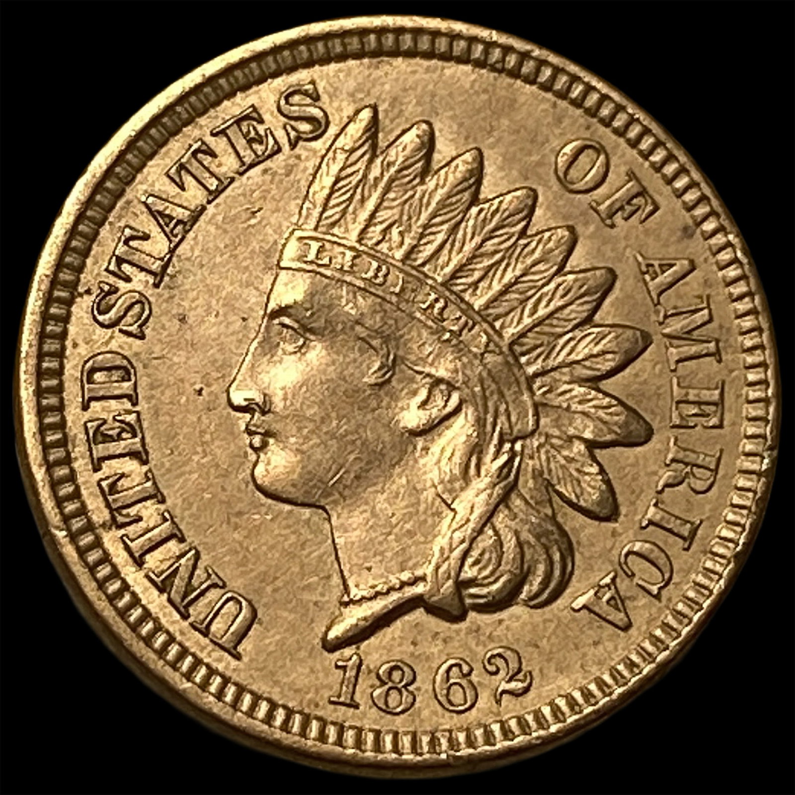 1862 Indian Head Cent CLOSELY UNCIRCULATED: 1862 Indian Head Cent CLOSELY UNCIRCULATED