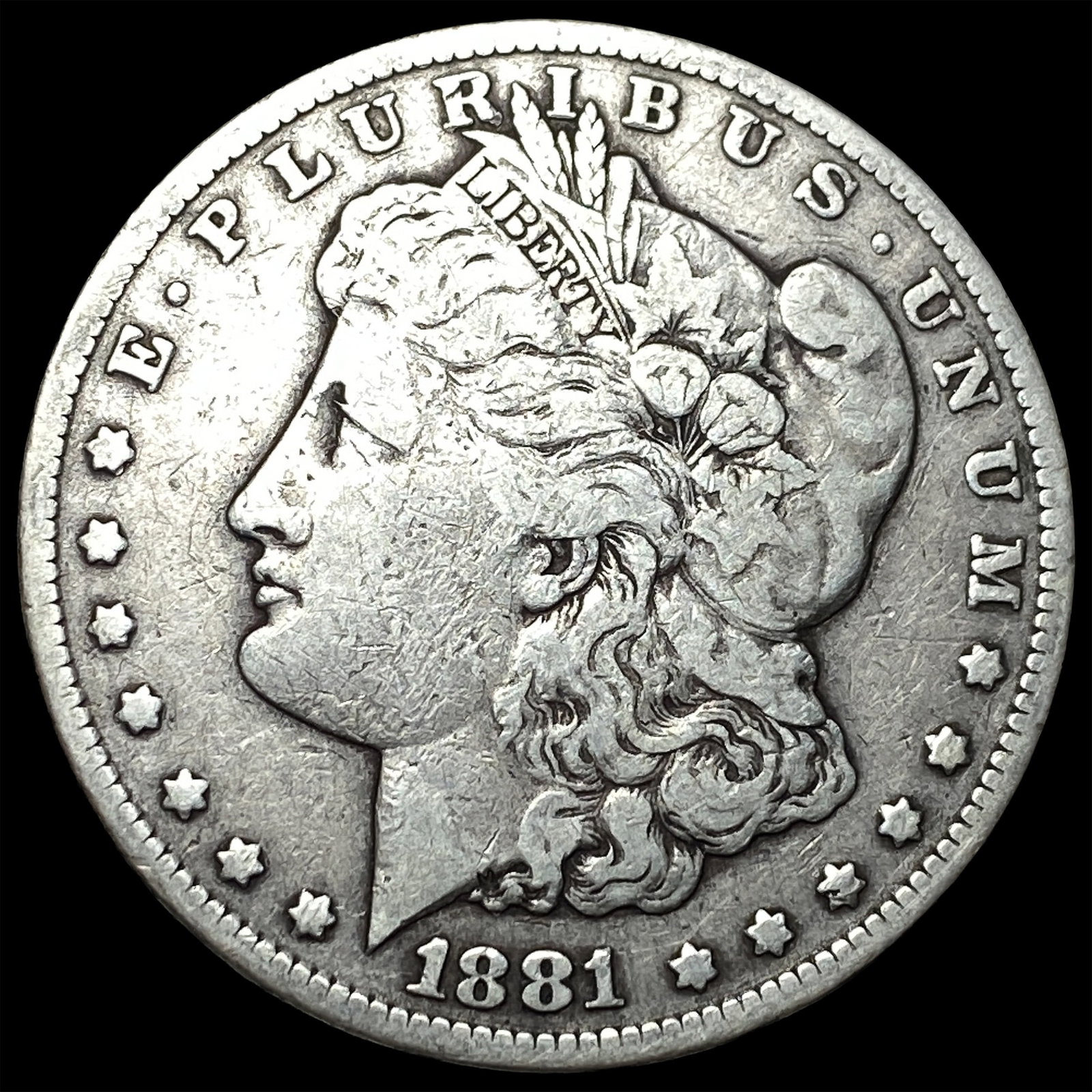 1881-CC Silver Morgan Dollar LIGHTLY CIRCULATED: 1881-CC Silver Morgan Dollar LIGHTLY CIRCULATED