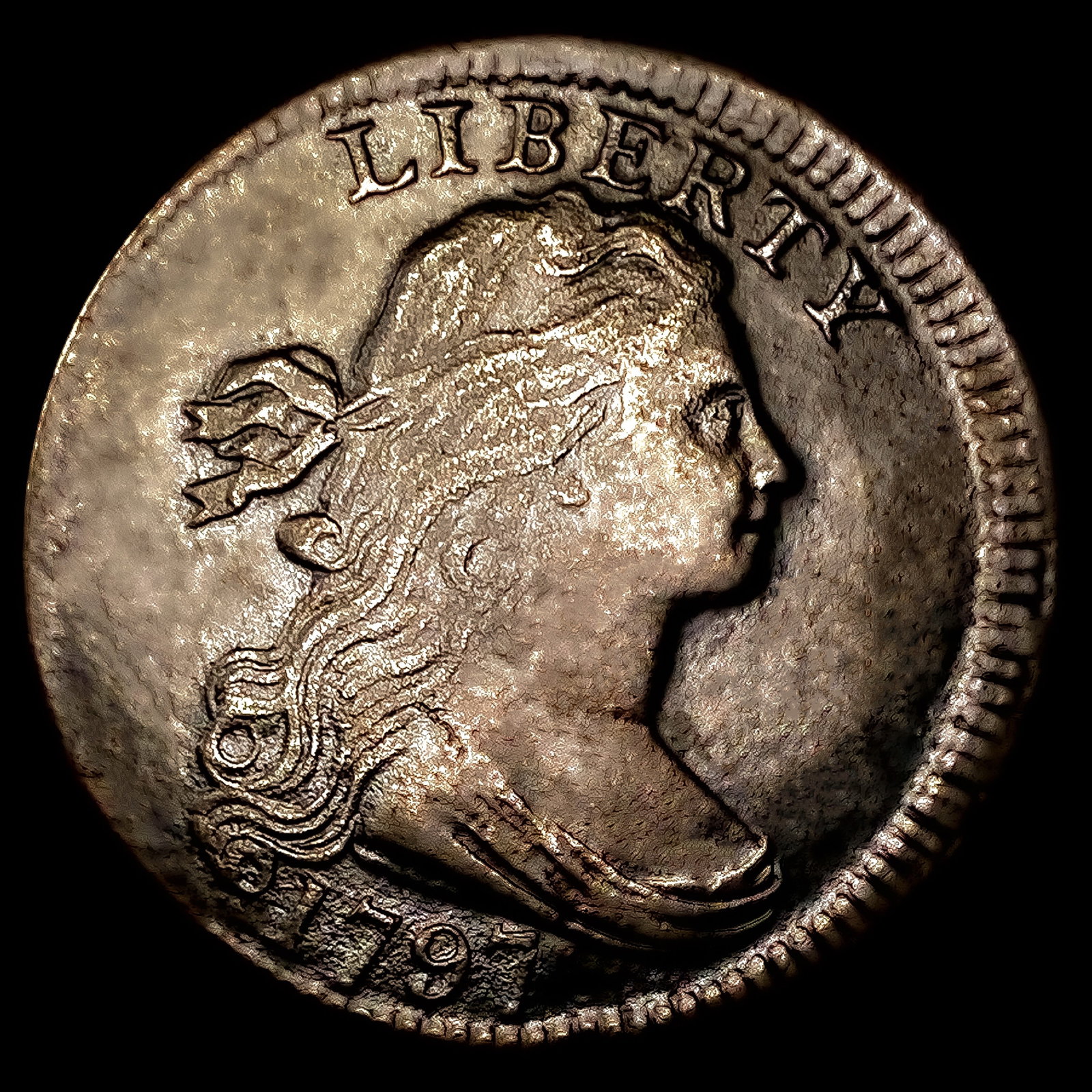 1797 Off-Center Draped Bust Large Cent (1 of 2)