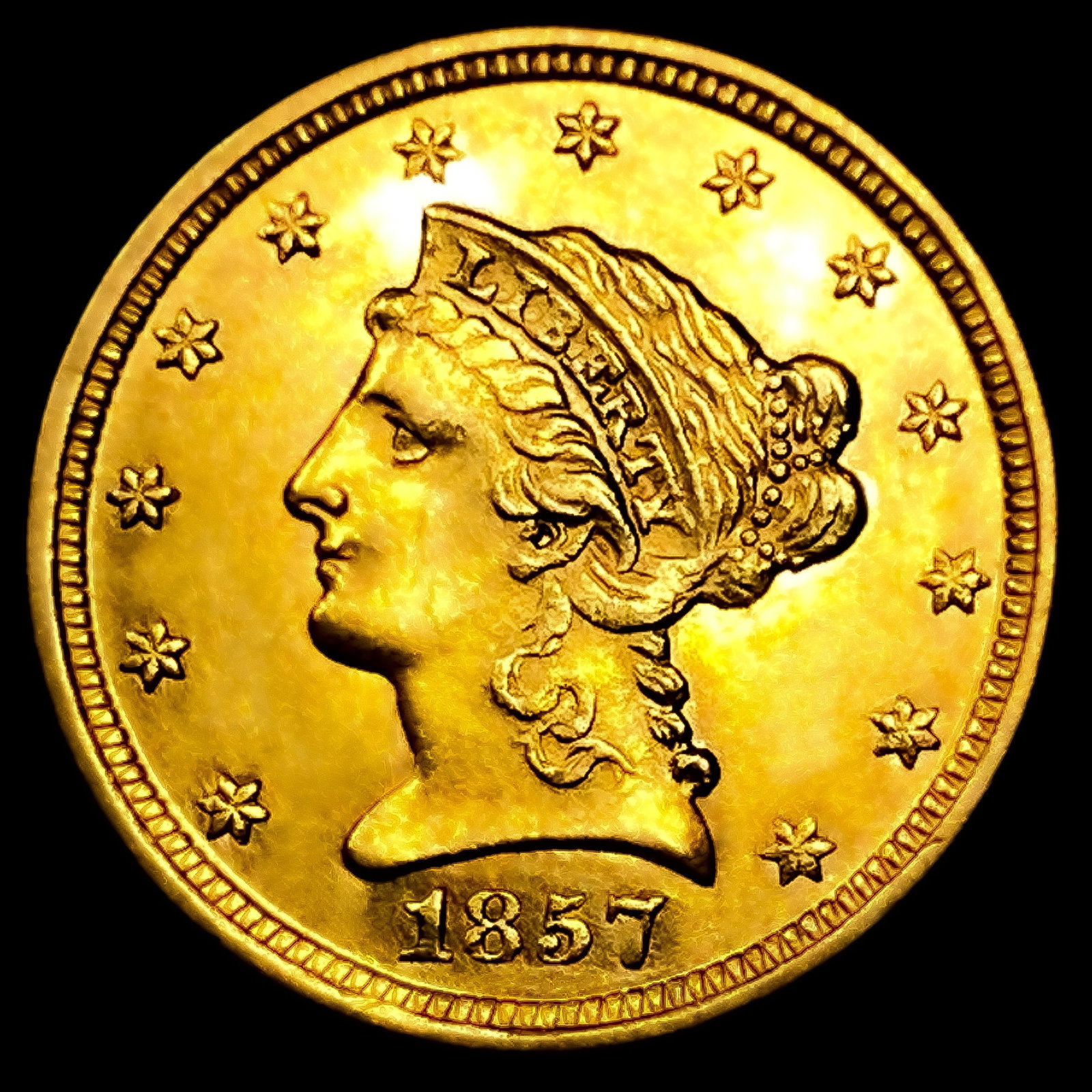 1857-O $2.50 Gold Quarter Eagle (1 of 2)