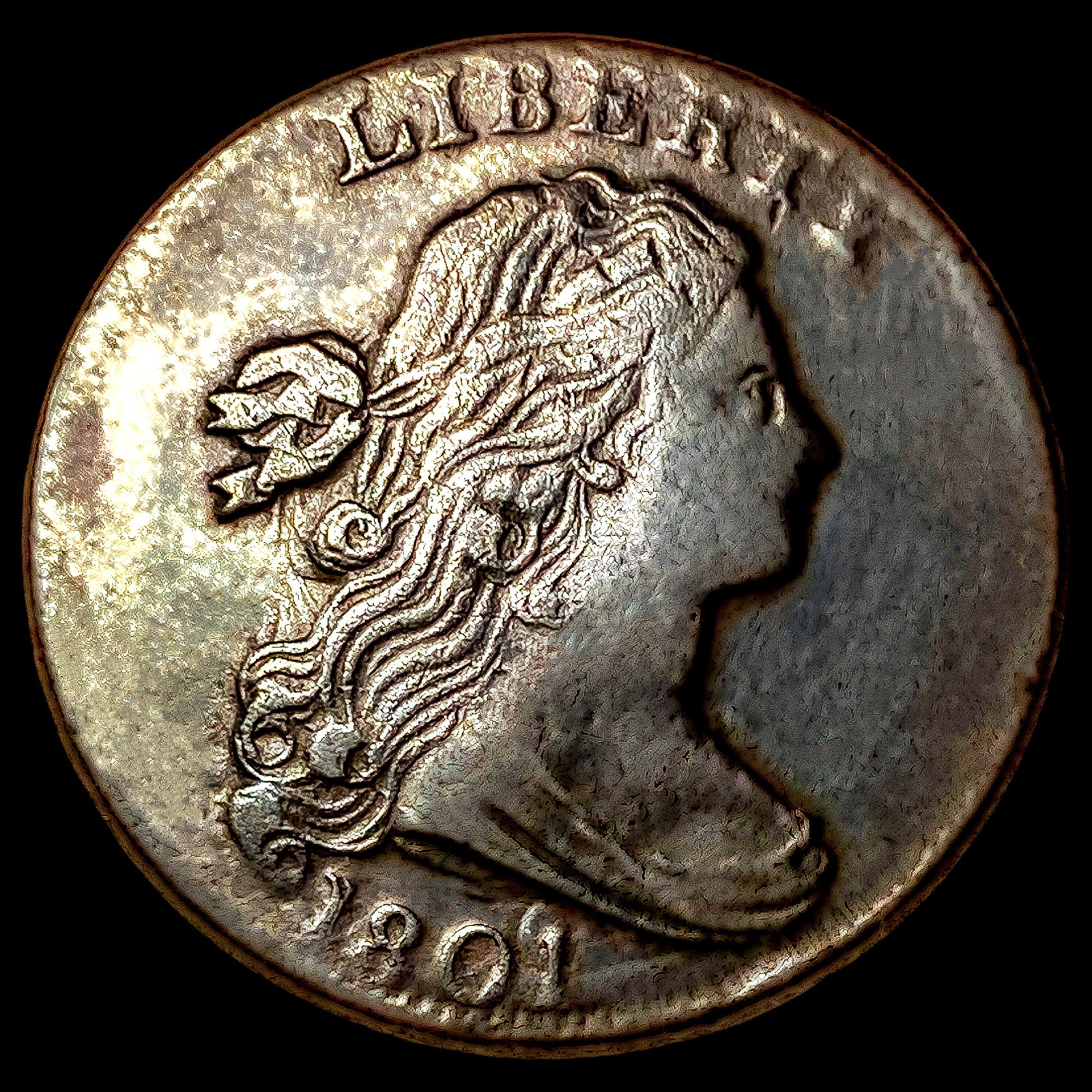 1801 1/000 Draped Bust Large Cent (1 of 2)