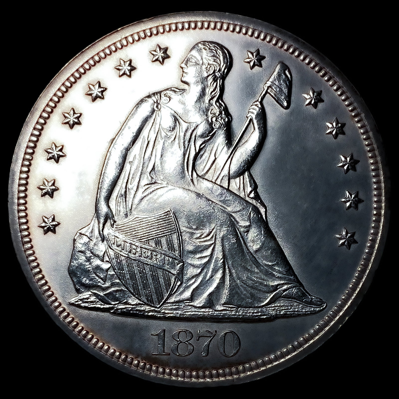 1870 Seated Liberty Dollar: 1870 Seated Liberty Dollar