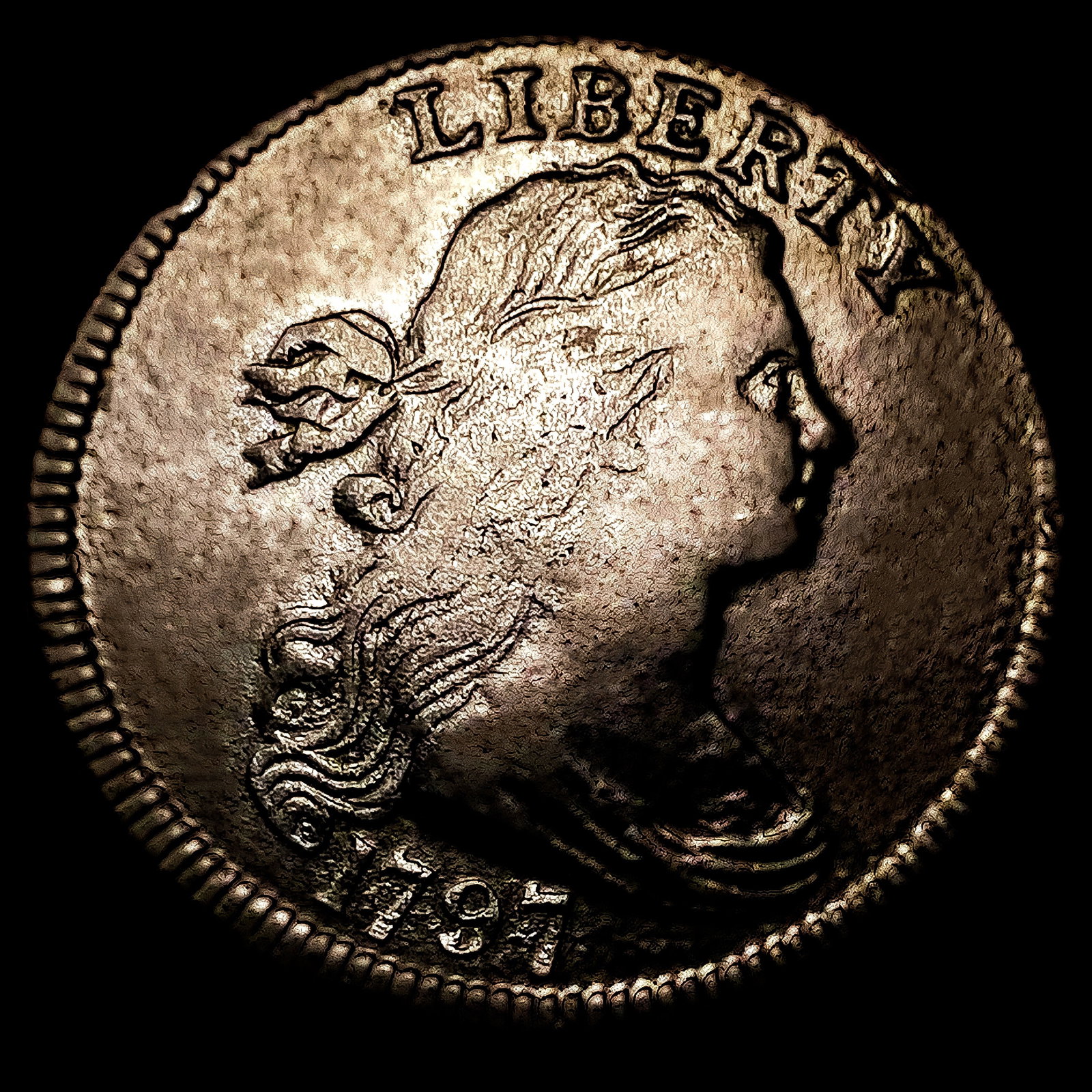 1797 Draped Bust Large Cent (1 of 2)