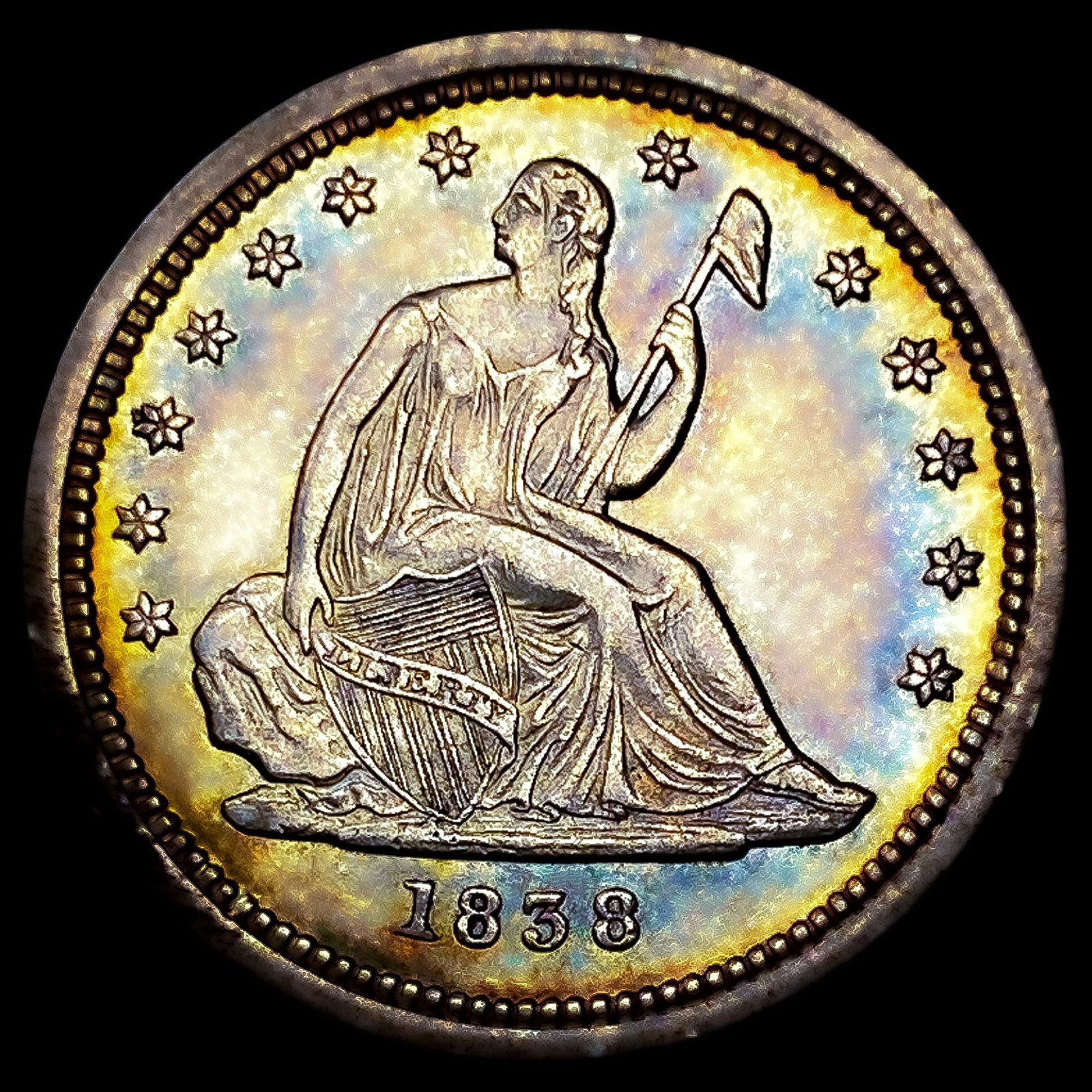 1838 Seated Liberty Quarter: 1838 Seated Liberty Quarter