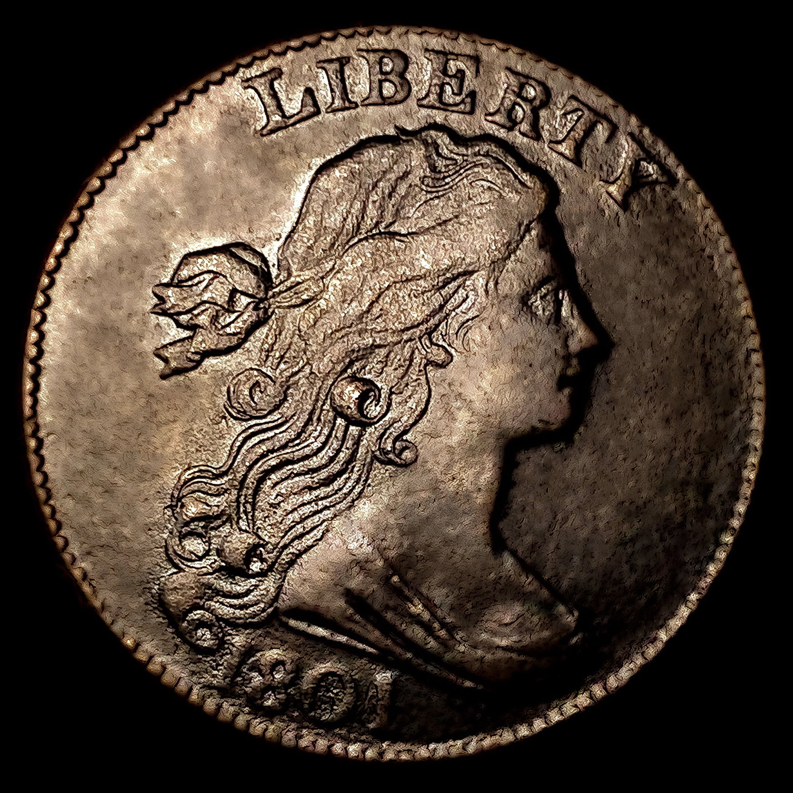 1801 1/100/000 Draped Bust Large Cent (1 of 2)