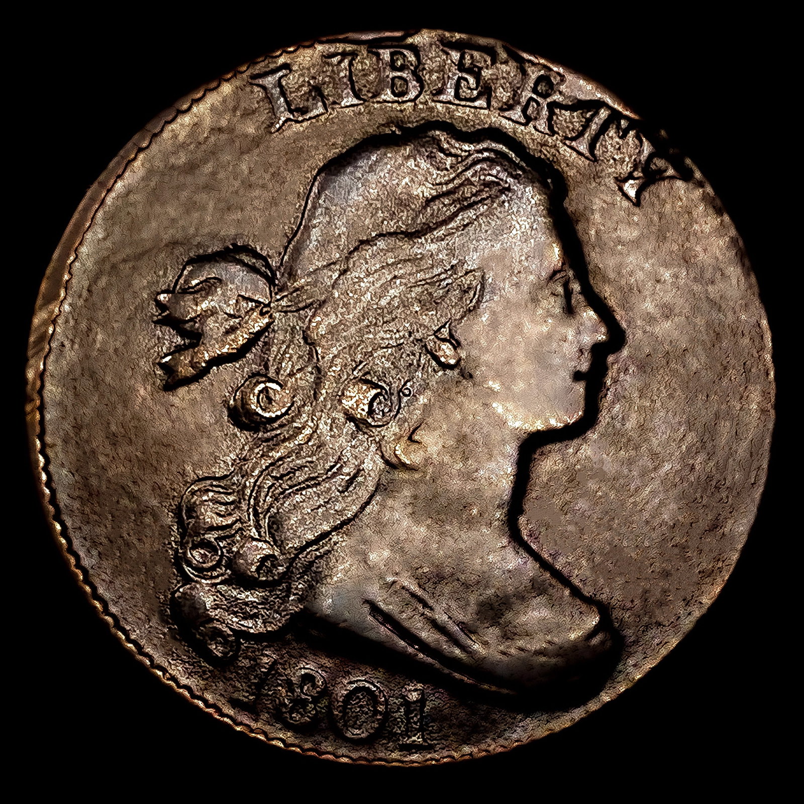 1801 1/000 Draped Bust Large Cent (1 of 2)