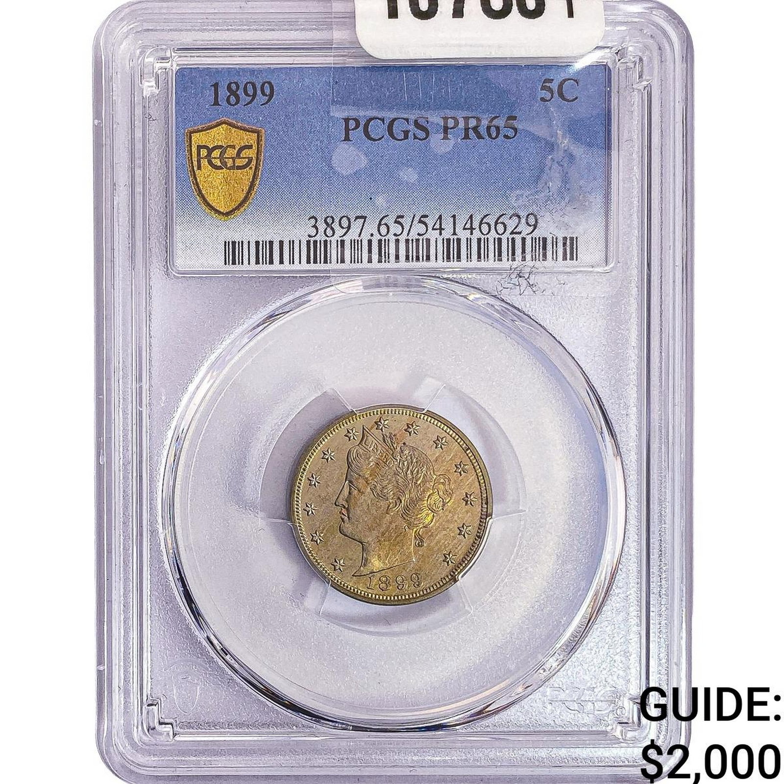 1899 Liberty Victory Nickel PCGS PR65: 1899 Liberty Victory Nickel PCGS PR65