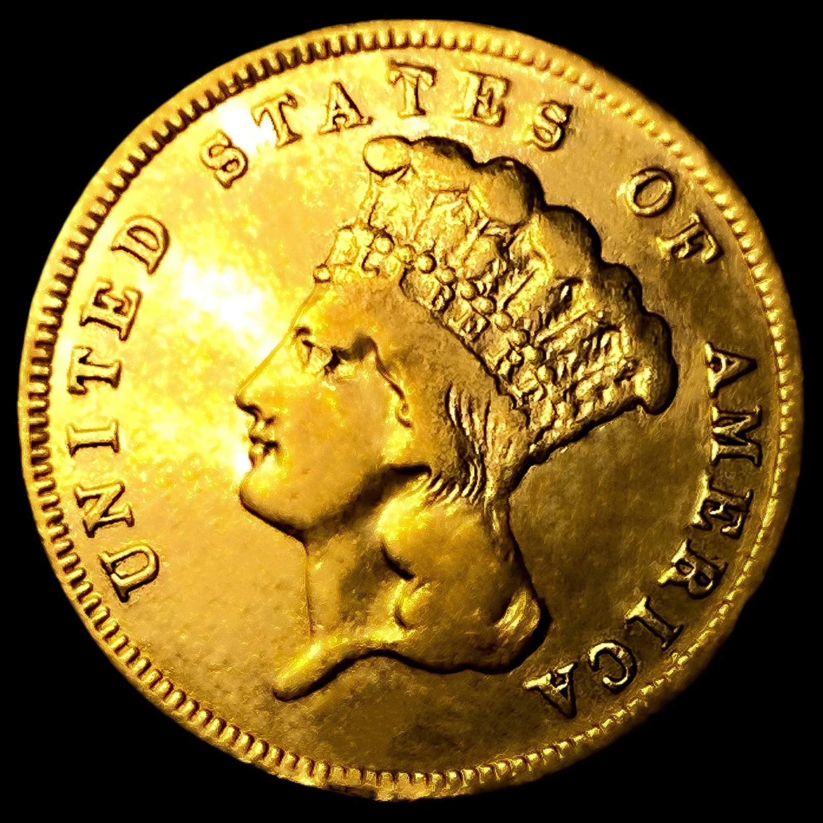 1859 $3 Gold Piece (1 of 2)