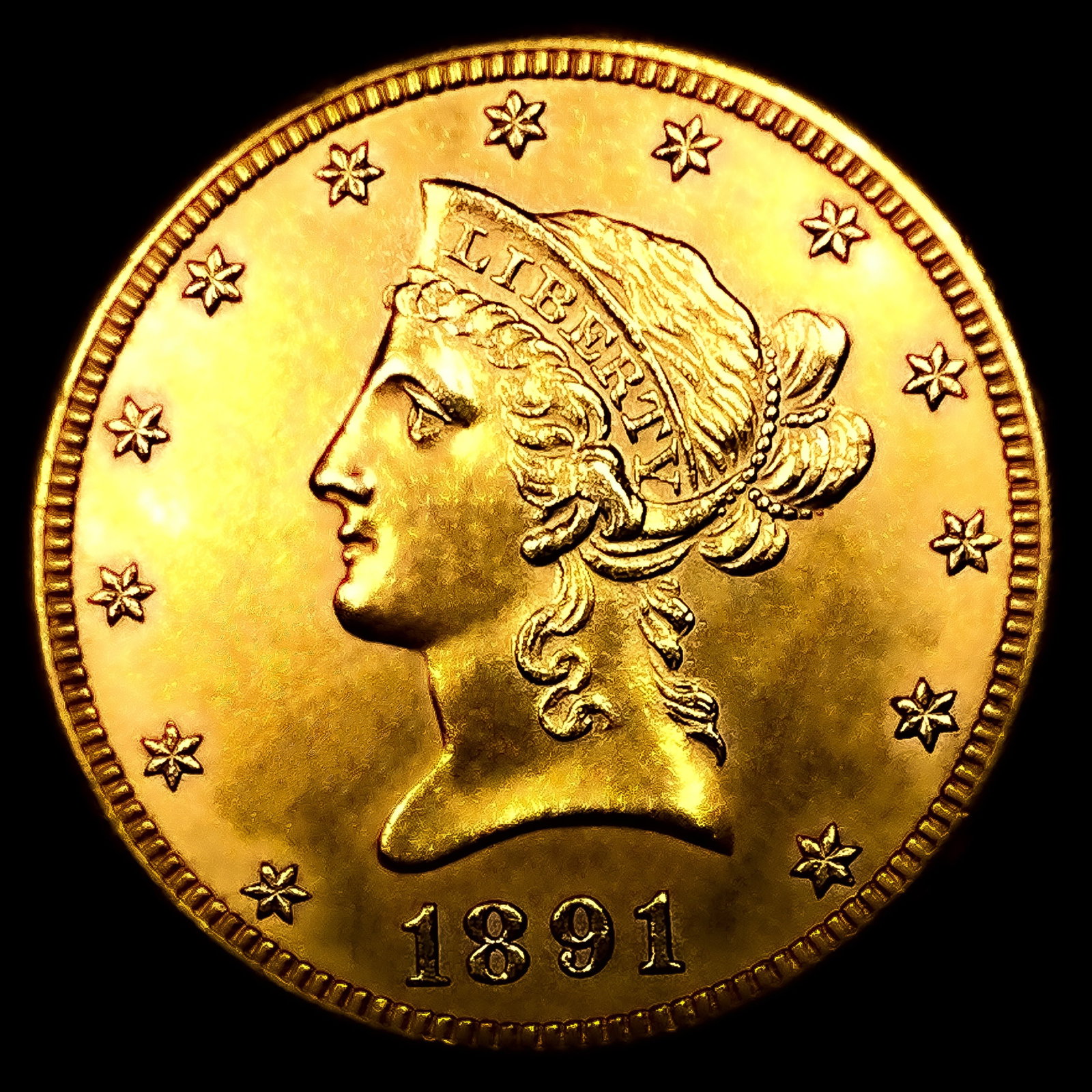 1891-CC $10 Gold Eagle (1 of 2)