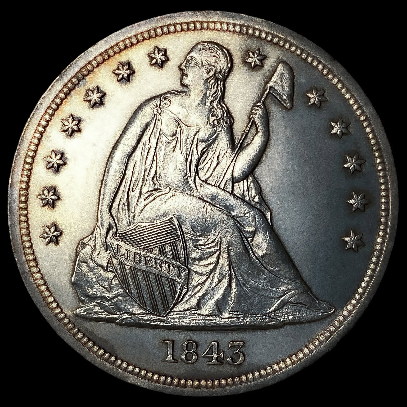 1843 Seated Liberty Dollar (1 of 2)