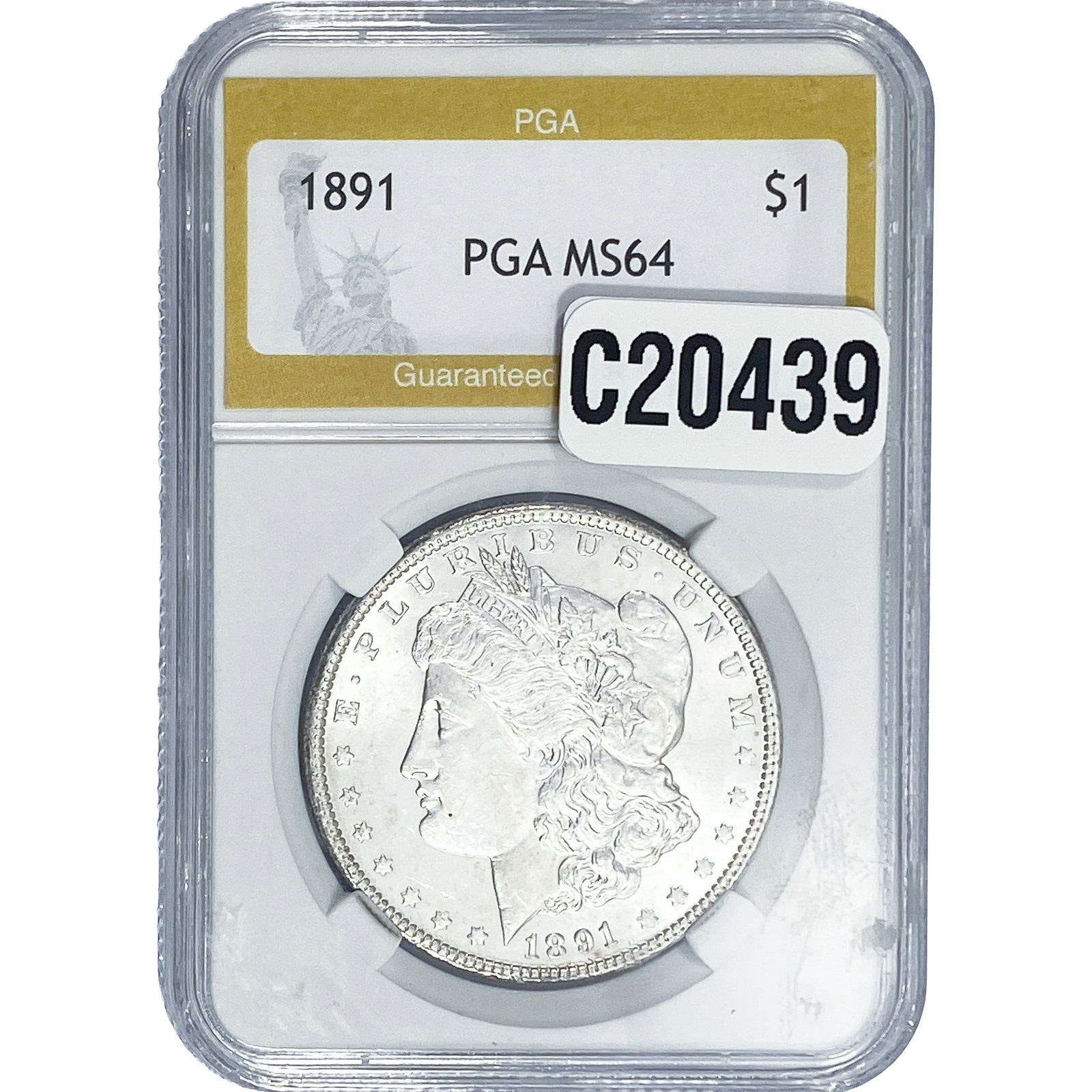 1891 Morgan Silver Dollar PGA MS64: 1891 Morgan Silver Dollar PGA MS64