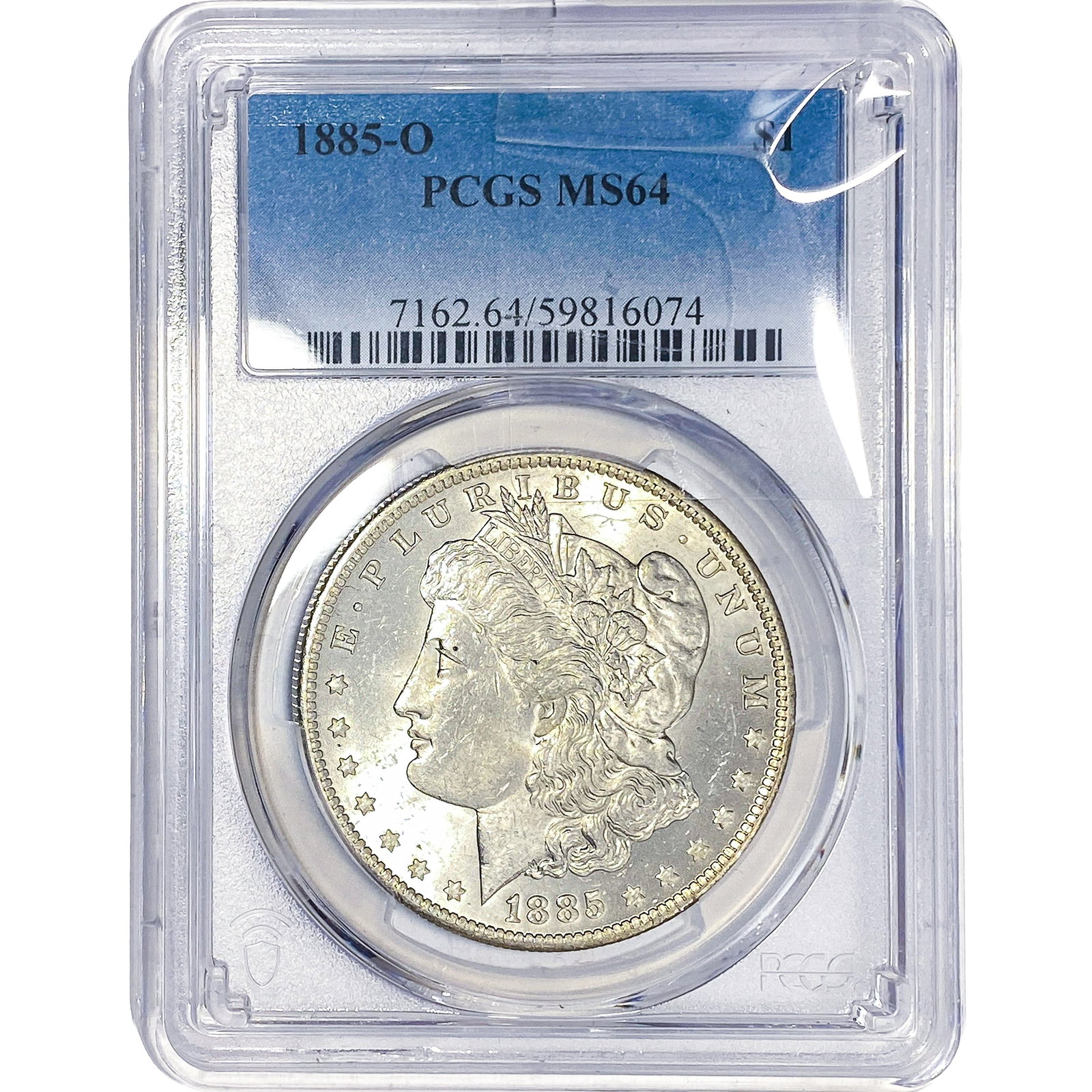 1885-O Morgan Silver Dollar PCGS MS64: 1885-O Morgan Silver Dollar PCGS MS64