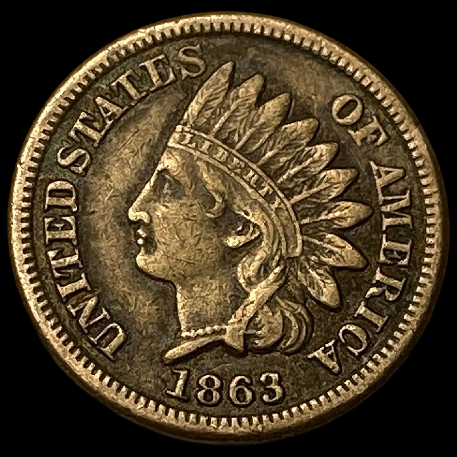 1863 Indian Head Cent NEARLY UNCIRCULATED: 1863 Indian Head Cent NEARLY UNCIRCULATED