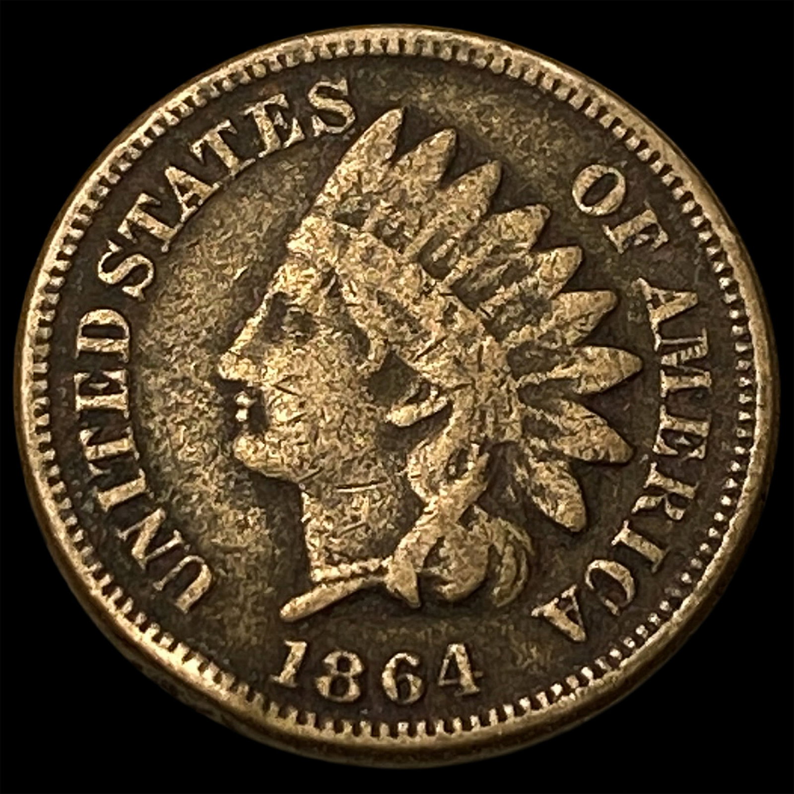 1864 Bronze Indian Head Cent LIGHTLY CIRCULATED: 1864 Bronze Indian Head Cent LIGHTLY CIRCULATED