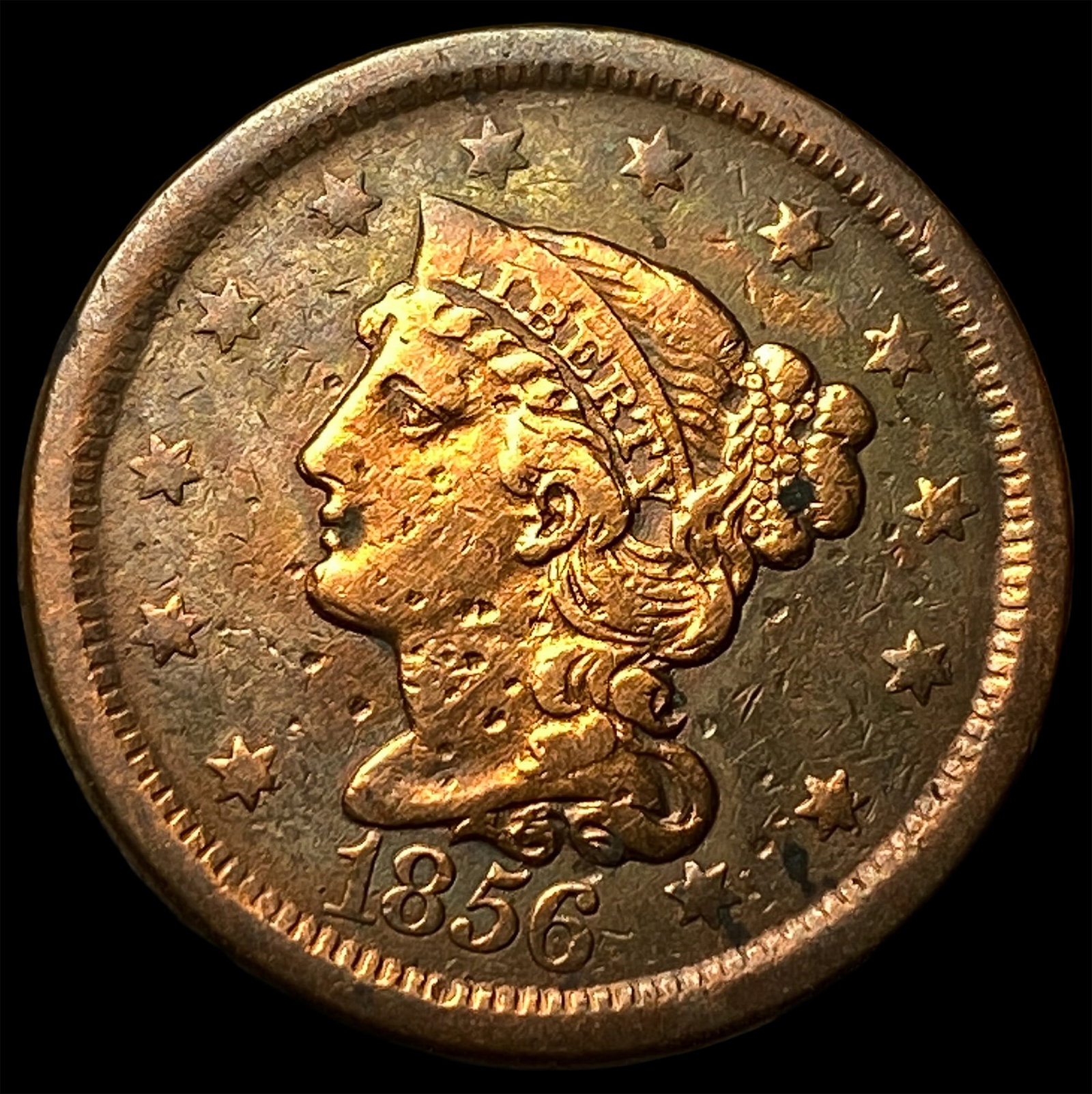 1856 Braided Hair Large Cent HIGH GRADE: 1856 Braided Hair Large Cent HIGH GRADE