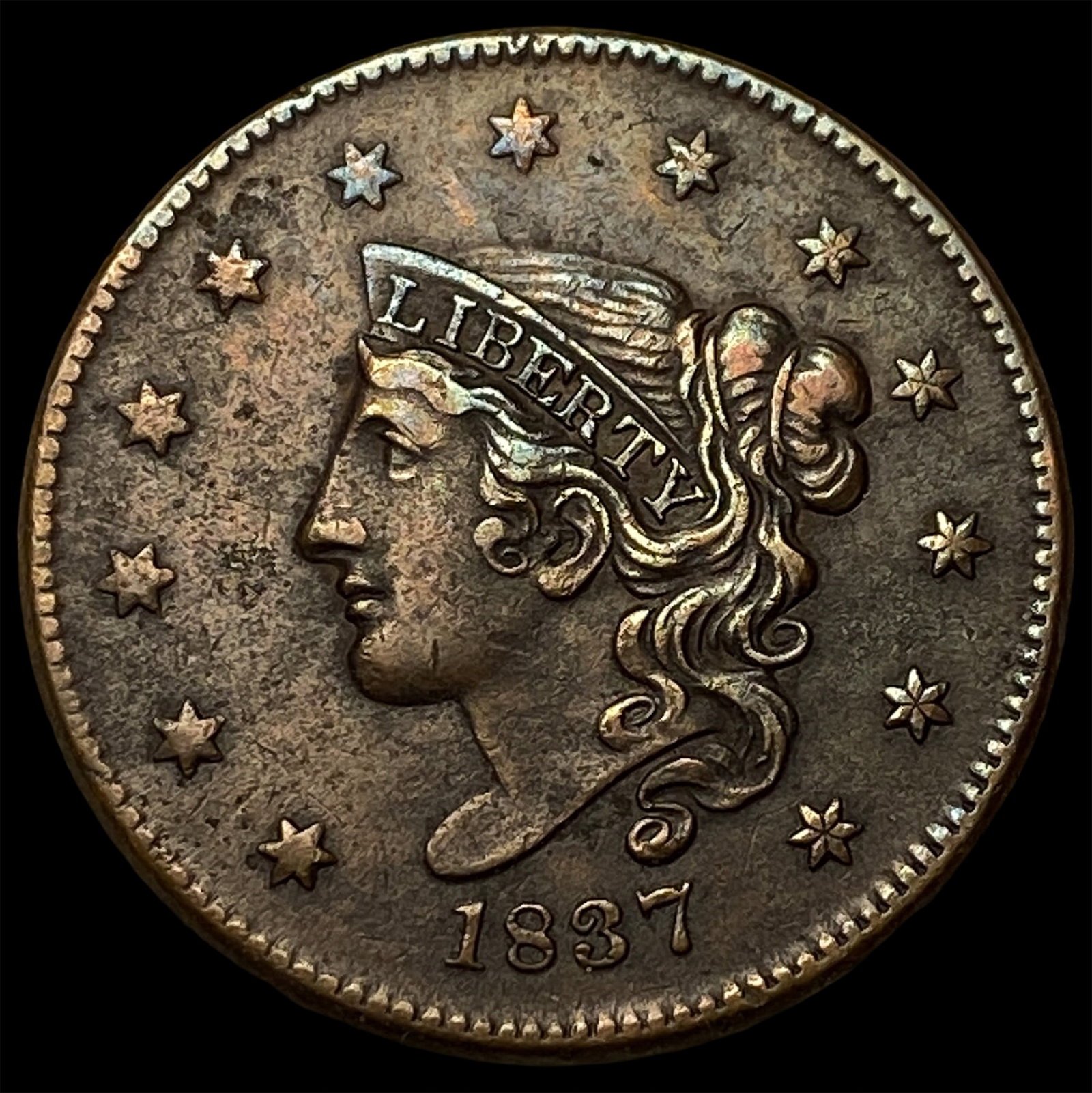 1837 Coronet Head Large Cent CLOSELY UNCIRCULATED (1 of 2)