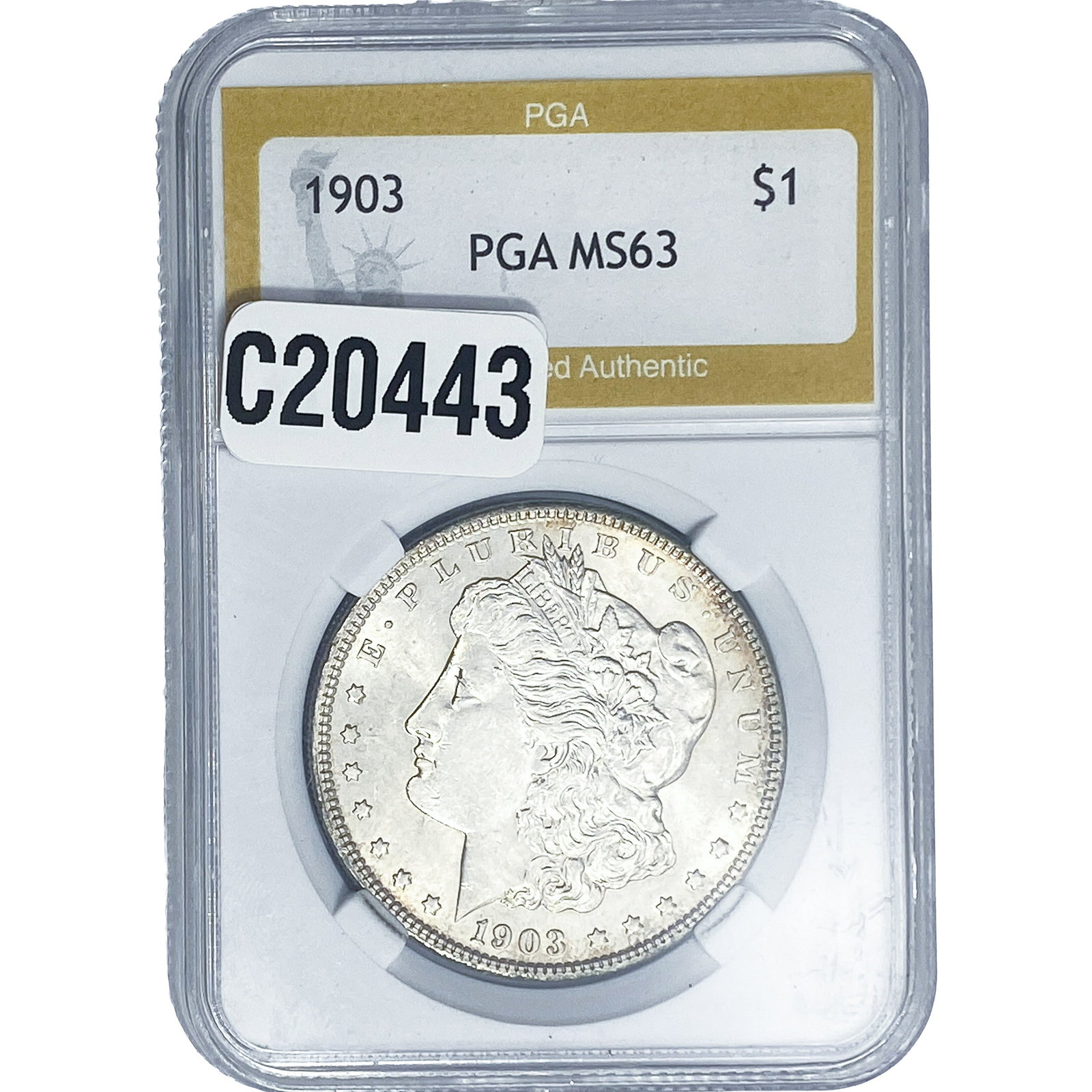 1903 Morgan Silver Dollar PGA MS63: 1903 Morgan Silver Dollar PGA MS63