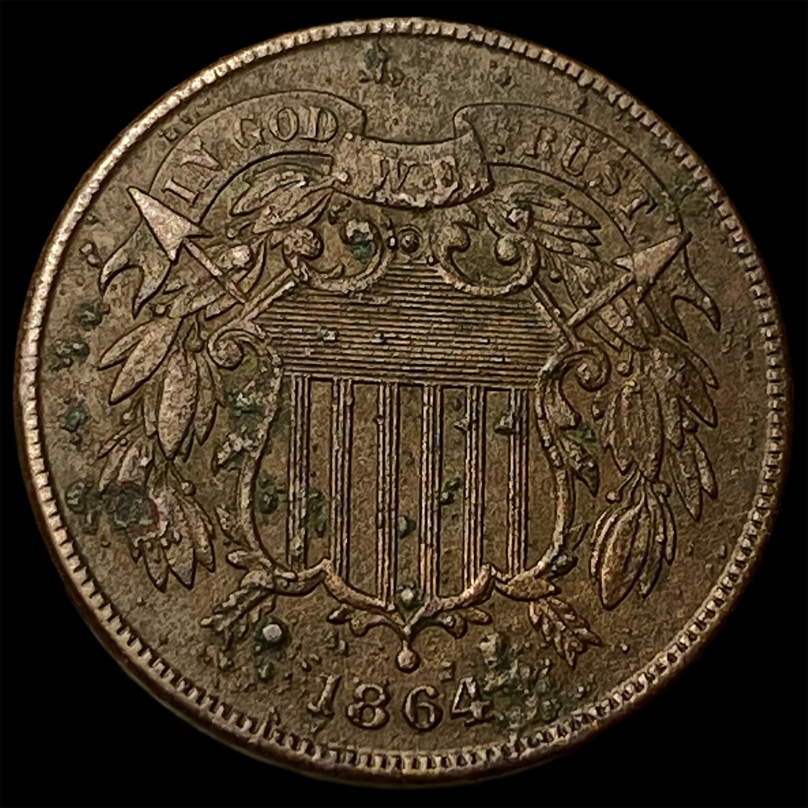 1864 Bronze Two-Cent Piece SUPERB GEM BU: 1864 Bronze Two-Cent Piece SUPERB GEM BU