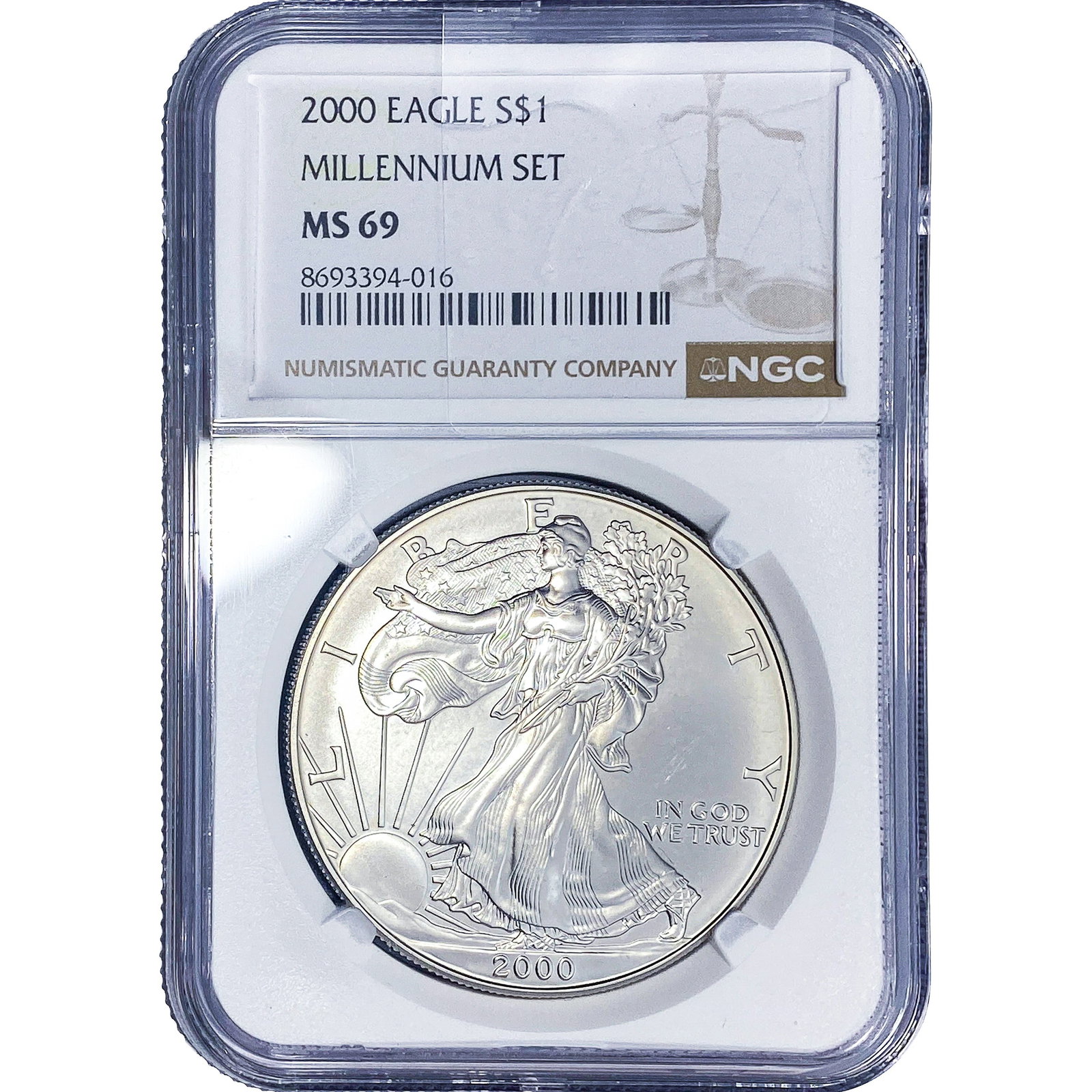 2000 Silver Eagle NGC MS69 (1 of 2)
