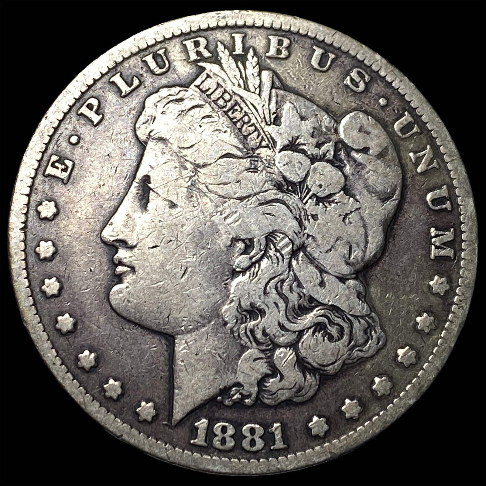 1881-CC Silver Morgan Dollar LIGHTLY CIRCULATED: 1881-CC Silver Morgan Dollar LIGHTLY CIRCULATED