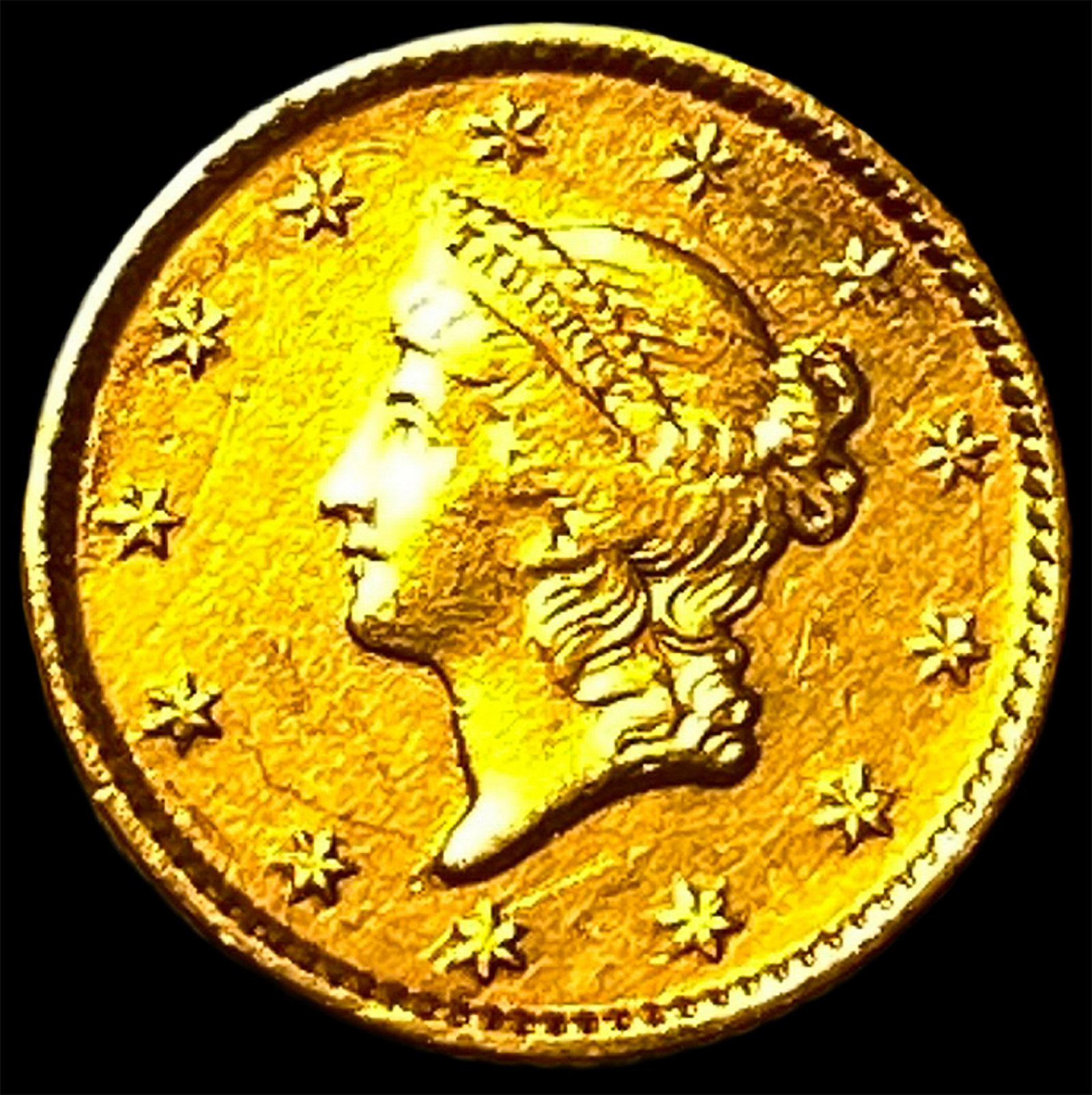1851 Gold $1 Type 1 CHOICE AU (1 of 2)