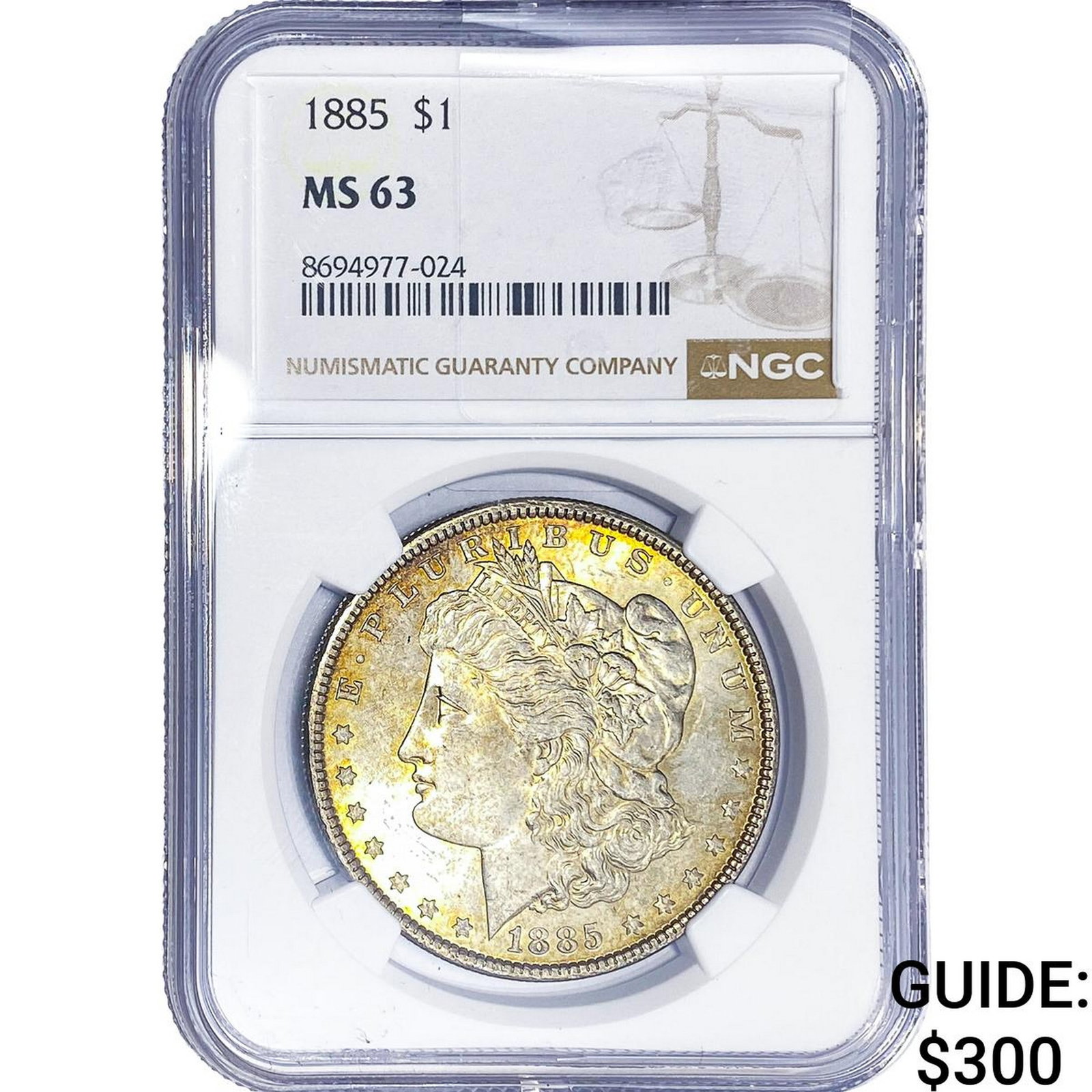 1885 Morgan Silver Dollar NGC MS63: 1885 Morgan Silver Dollar NGC MS63