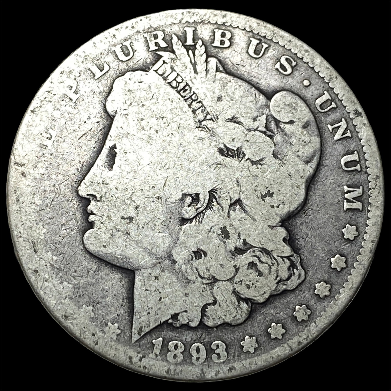 1893-CC Silver Morgan Dollar NICELY CIRCULATED: 1893-CC Silver Morgan Dollar NICELY CIRCULATED