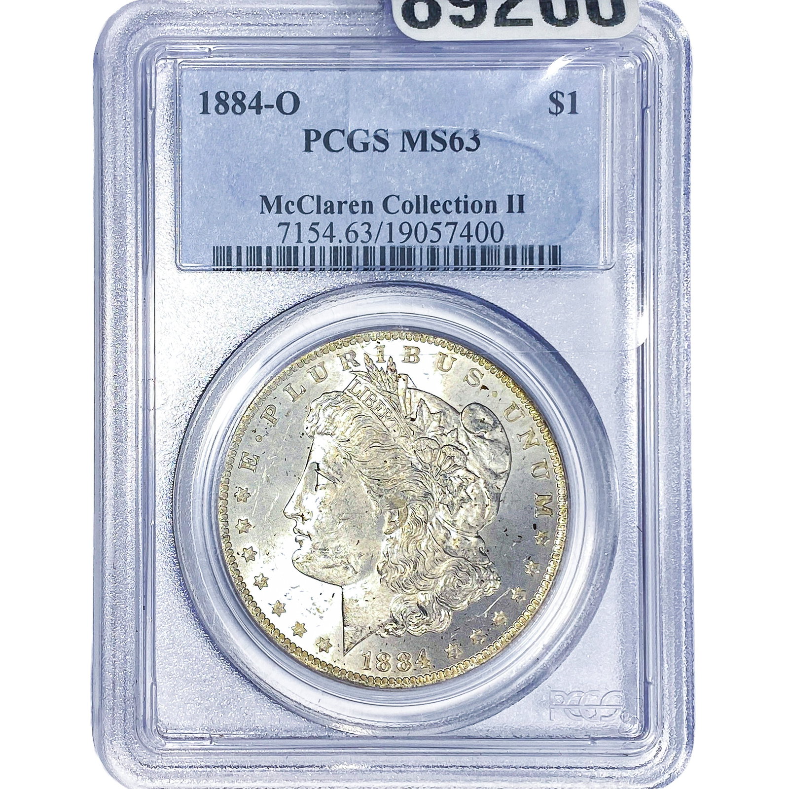 1884-O Morgan Silver Dollar PCGS MS63: 1884-O Morgan Silver Dollar PCGS MS63