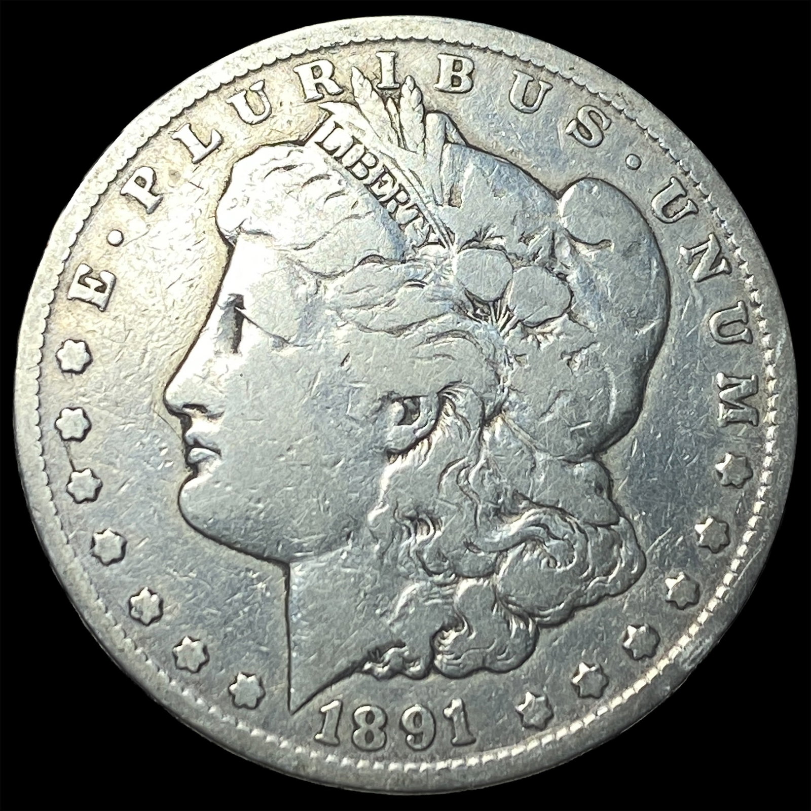 1891-CC Silver Morgan Dollar LIGHTLY CIRCULATED: 1891-CC Silver Morgan Dollar LIGHTLY CIRCULATED