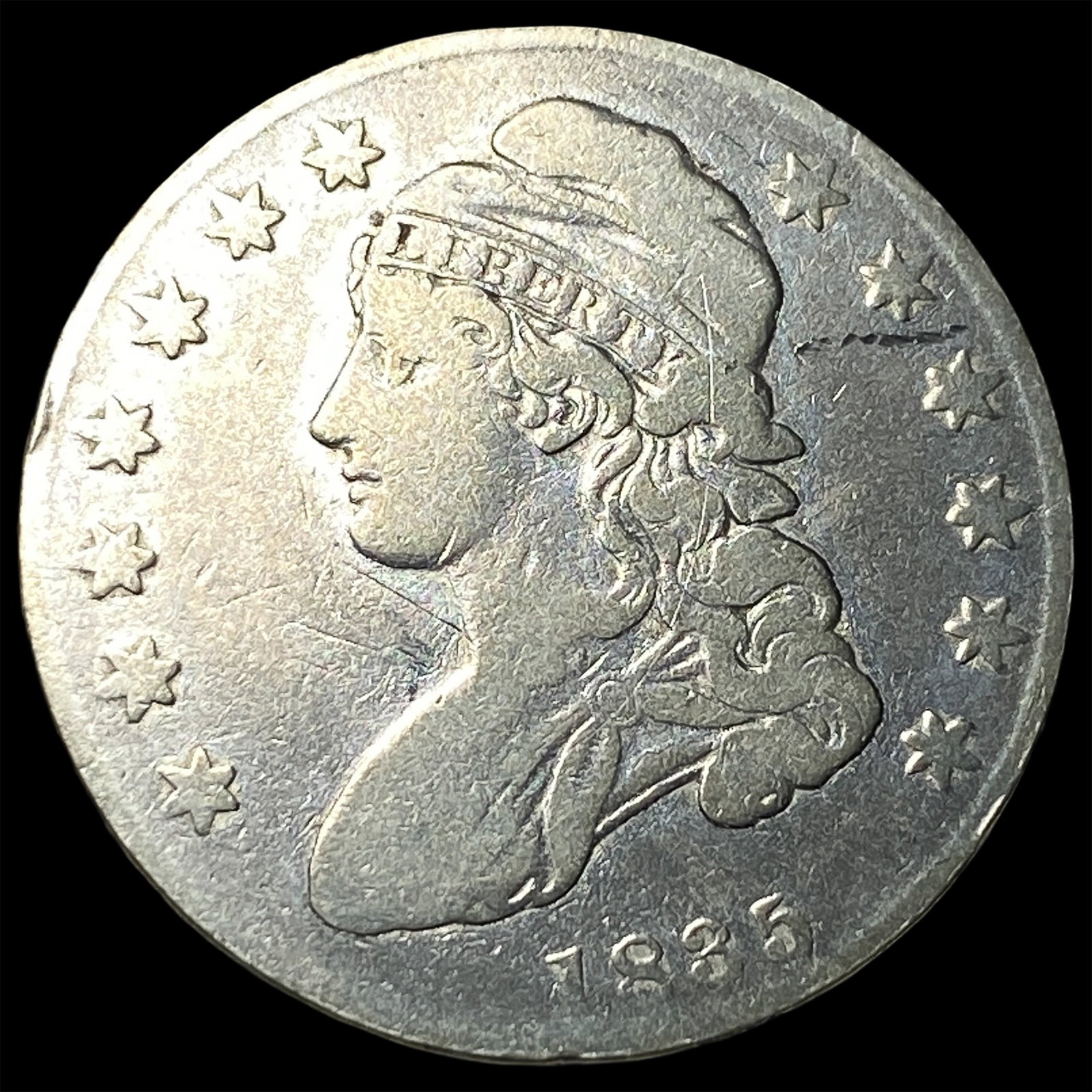 1835 Capped Bust Half Dollar LIGHTLY CIRCULATED (1 of 2)