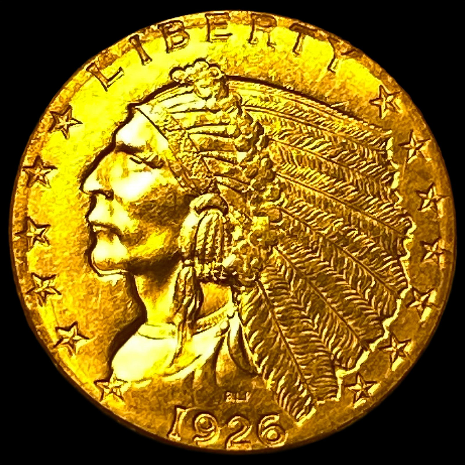 1926 Indian Head Gold $2.50 Quarter Eagle UNCIRCULATED: 1926 Indian Head Gold $2.50 Quarter Eagle UNCIRCULATED