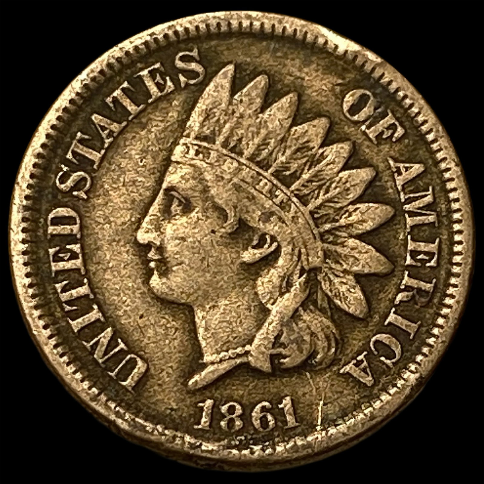 1861 Indian Head Cent LIGHTLY CIRCULATED: 1861 Indian Head Cent LIGHTLY CIRCULATED