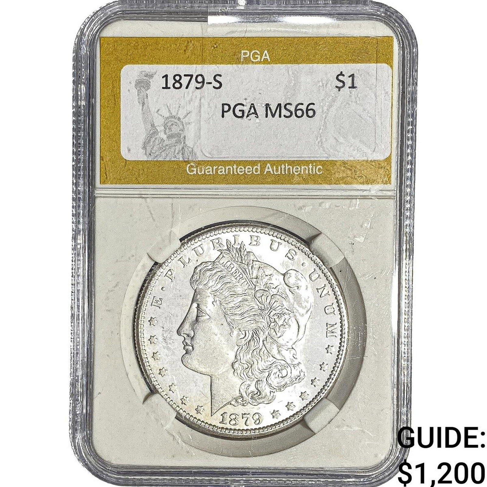 1879-S Morgan Silver Dollar PGA MS66: 1879-S Morgan Silver Dollar PGA MS66